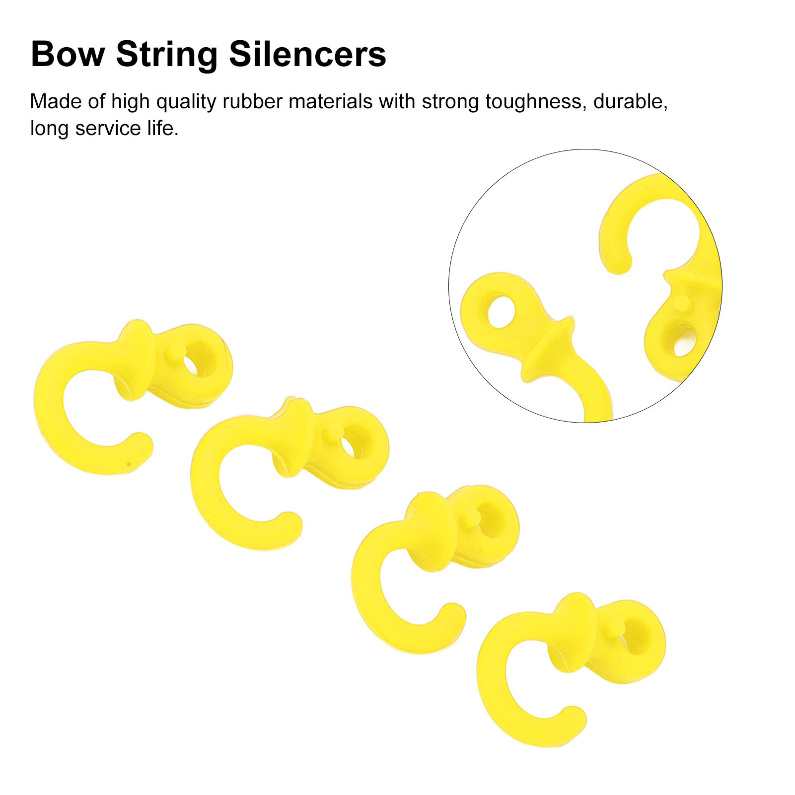 ZZ1 4Pcs Archery Bow String Silencers Monkey Tail Compound Bow String Stabilizer - Picture 20 of 27