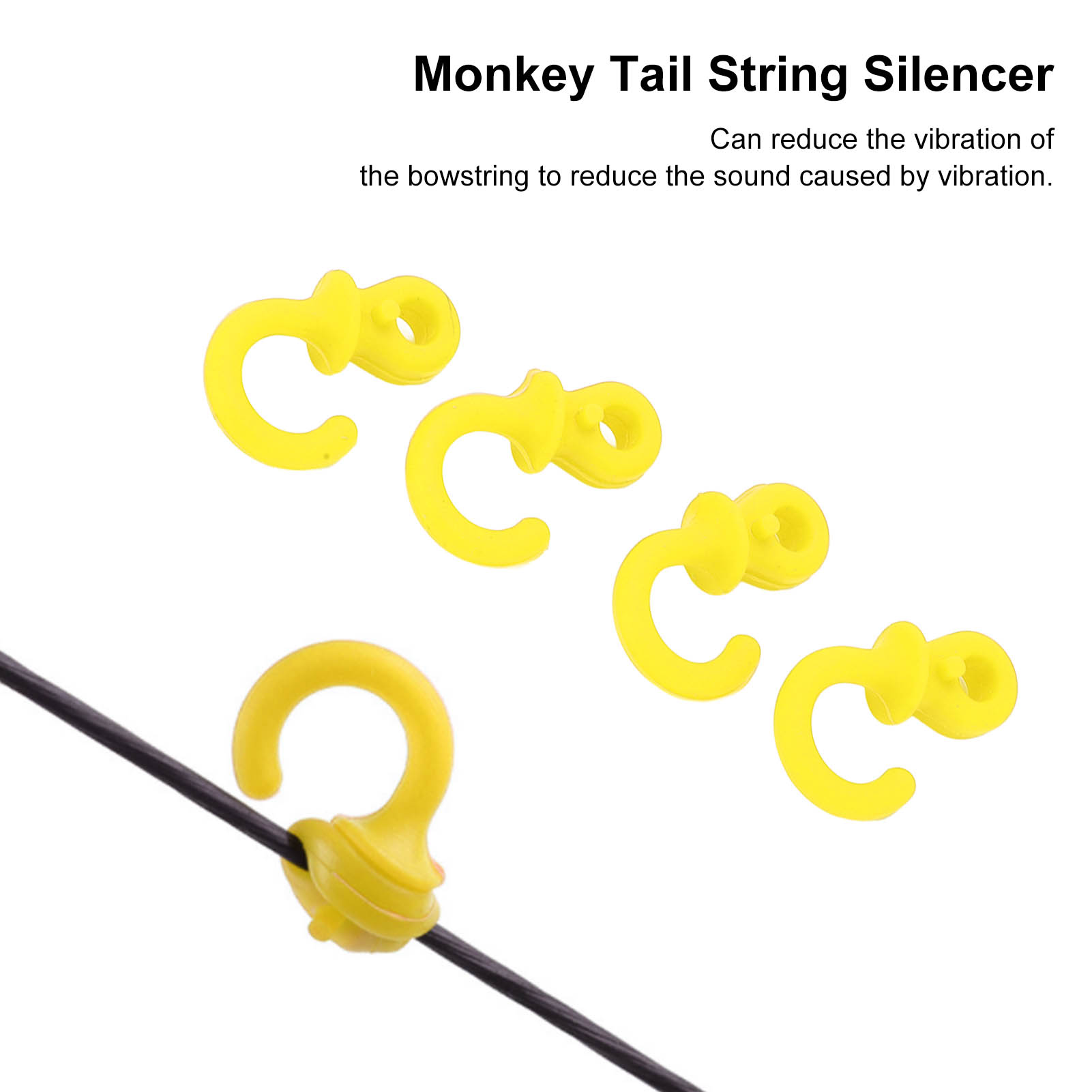ZZ1 4Pcs Archery Bow String Silencers Monkey Tail Compound Bow String Stabilizer - Picture 15 of 27