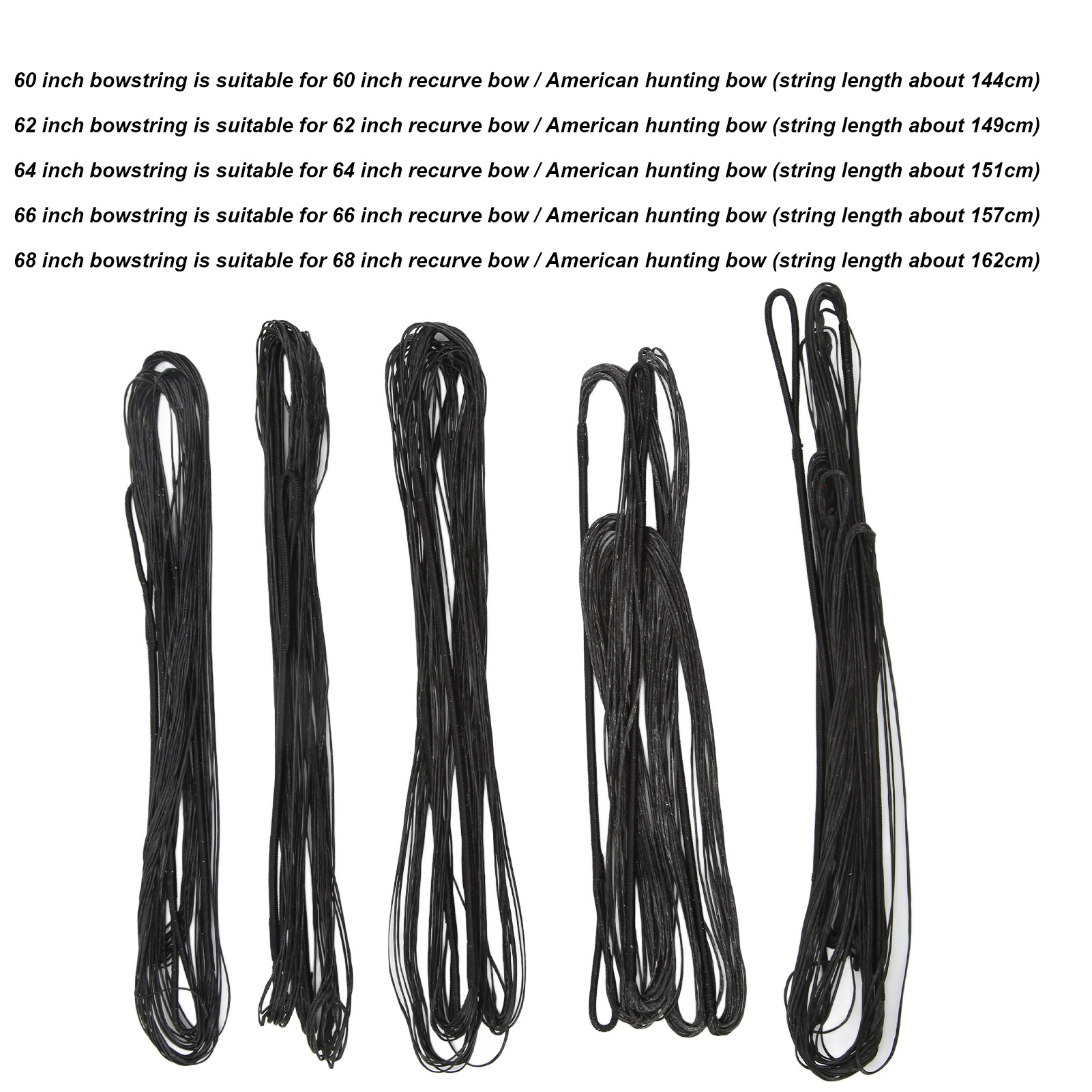12 Strands Archery Bow String Replacement For Recurve Bow American Hunting - Picture 17 of 27