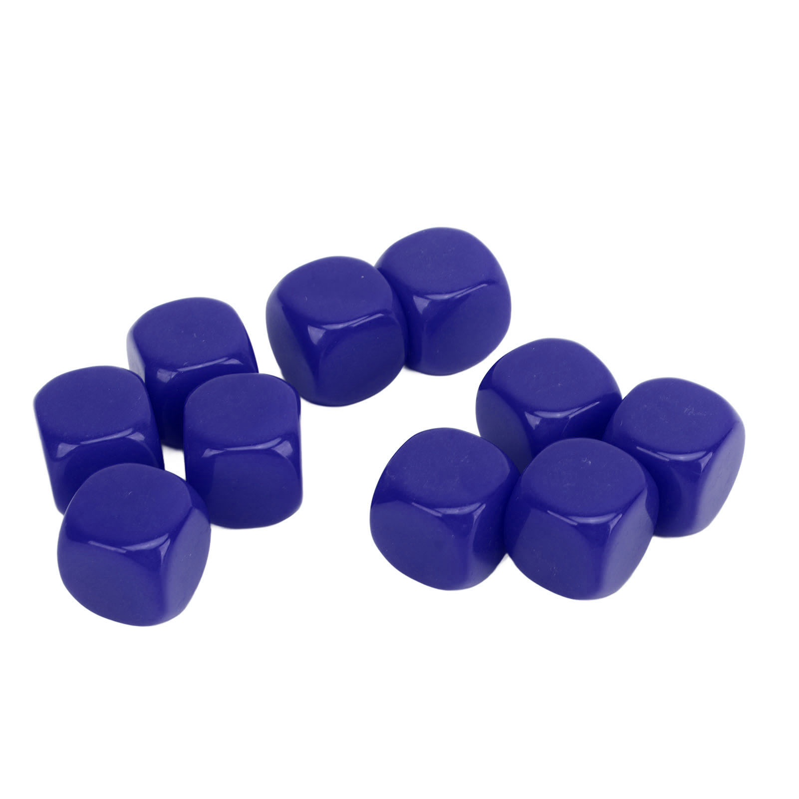 30PCS 16MM Blank Dice Set Plastic Rounded 6 Sided Dice Cubes For Game Party Fun