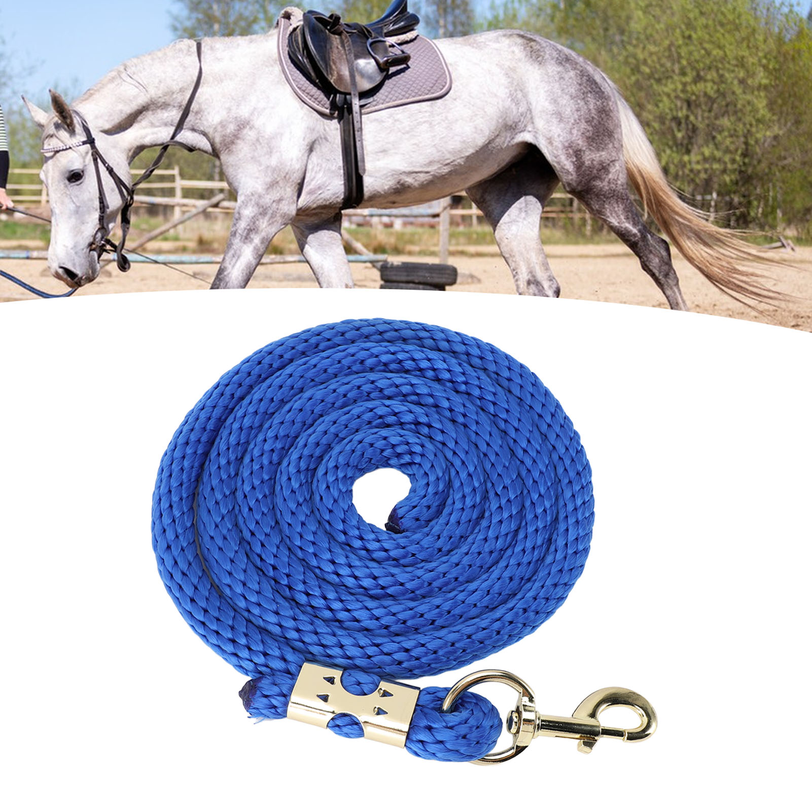 Horse Training Rope 2m Horse Lunge Line Sturdy With Hook For Walking Handling - Picture 30 of 30