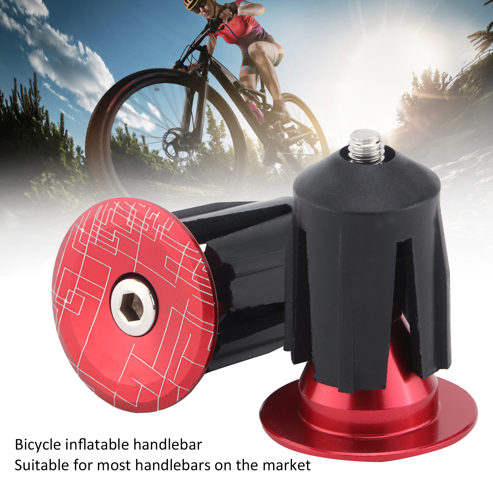 2pcs Bicycle Bar End Plugs Bike Handlebar End Caps Plugs For Road Bike Mountain