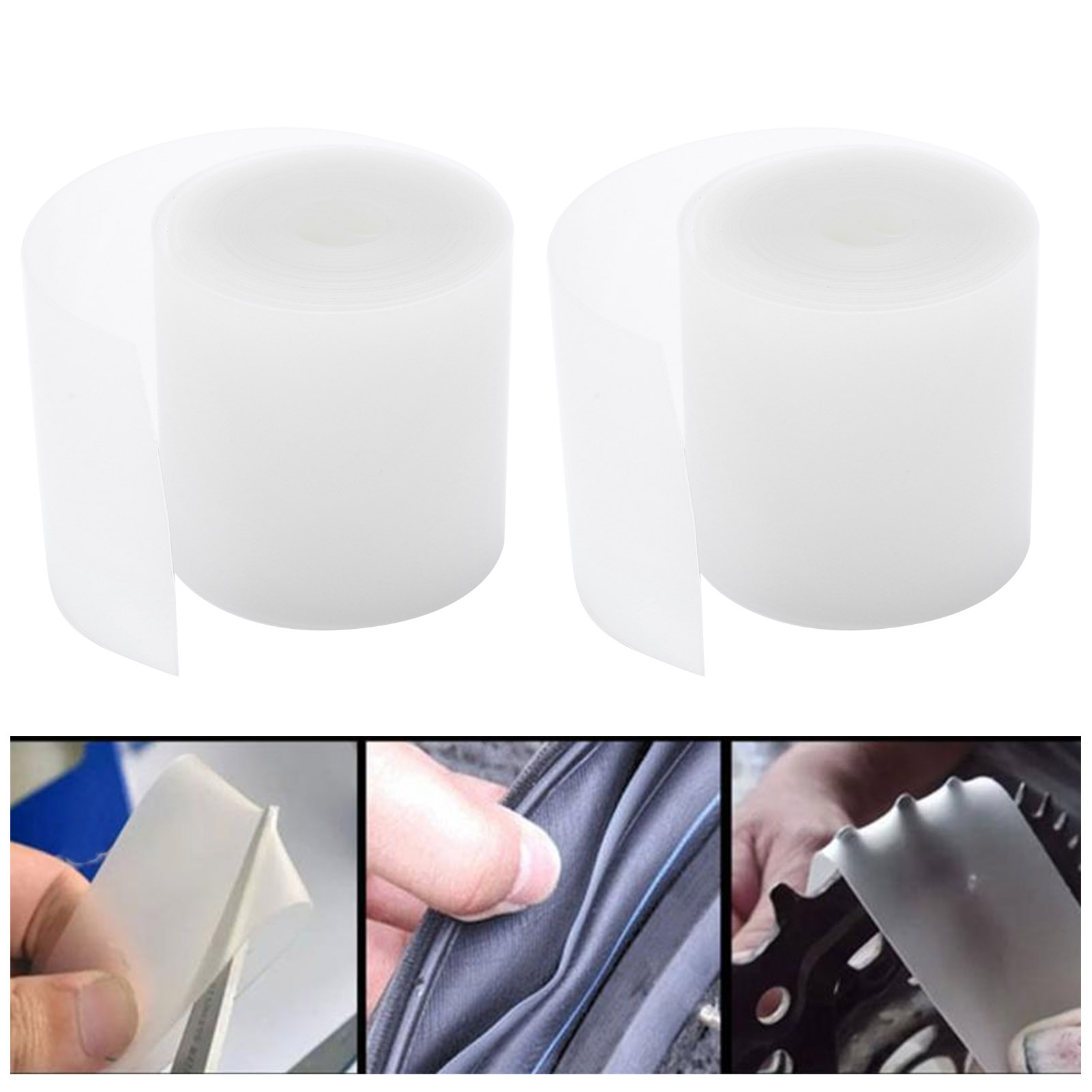 2pcs Tire Liner White Transparent Puncture Proof Durable Inner Tire Protector