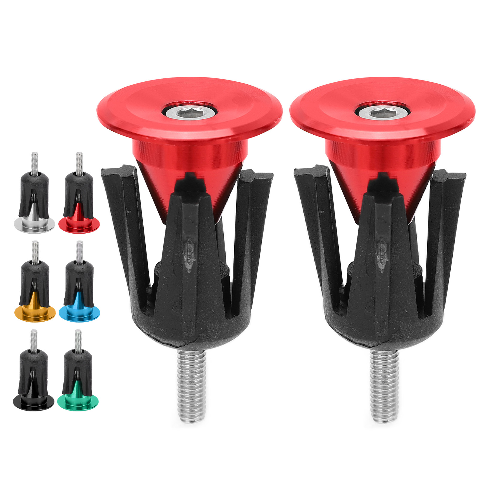 2PCS Bike Handlebar End Cap Bicycle Handlebar Plug For Mountain Bikes Road Bikes - Picture 27 of 42