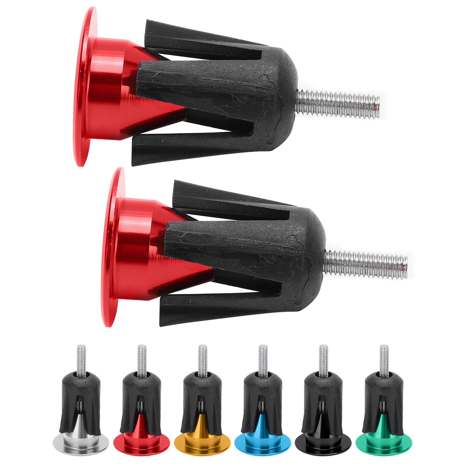 2PCS Bike Handlebar End Cap Bicycle Handlebar Plug For Mountain Bikes Road Bikes - Picture 28 of 42