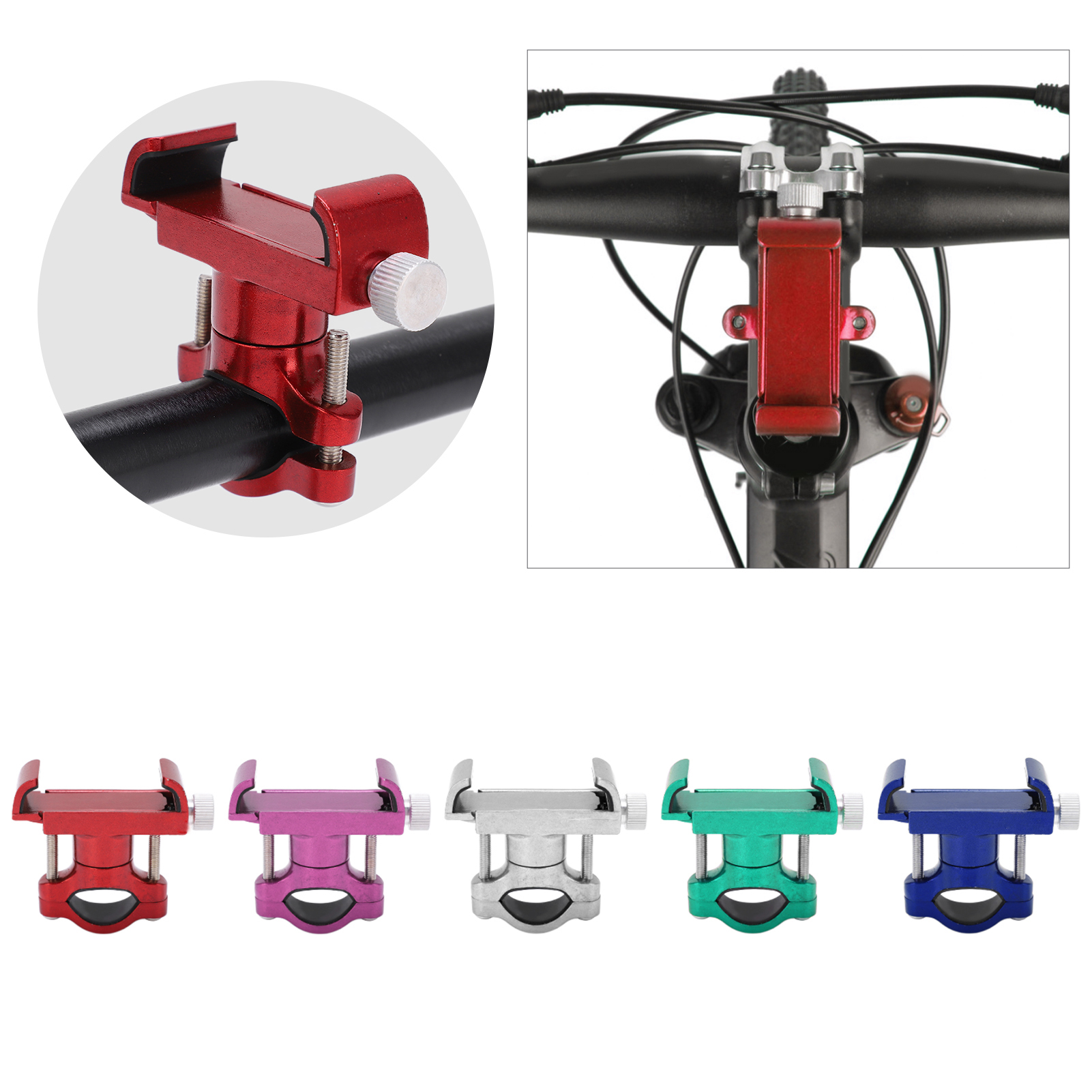 Bike Phone Mount Aluminum Alloy Heavy Duty Bike Phone Holder With Hex Wrench