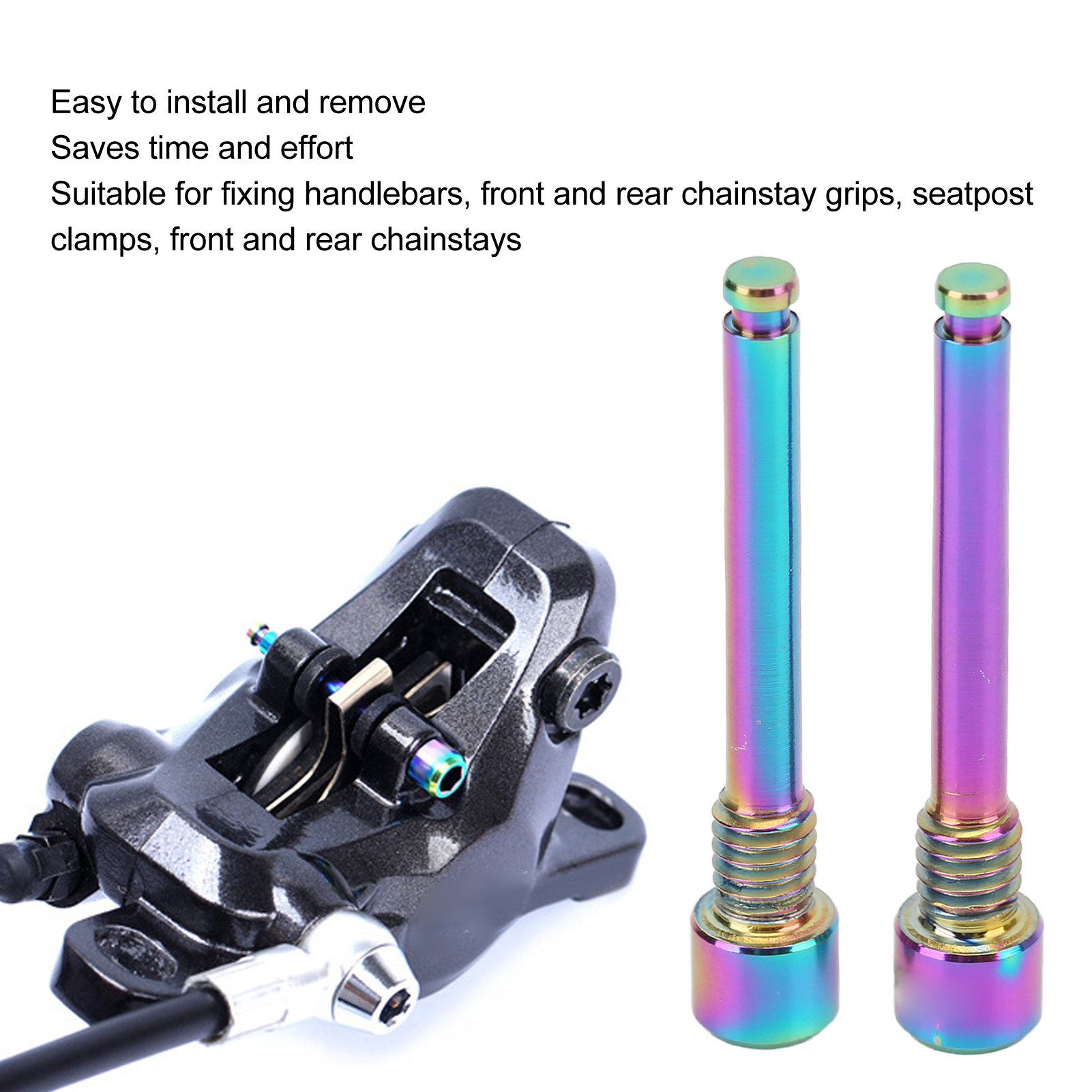 2pcs Bike Disc Brake Screw Titanium Alloy Mountain Bike Brake Caliper Screws_ss - Picture 15 of 18