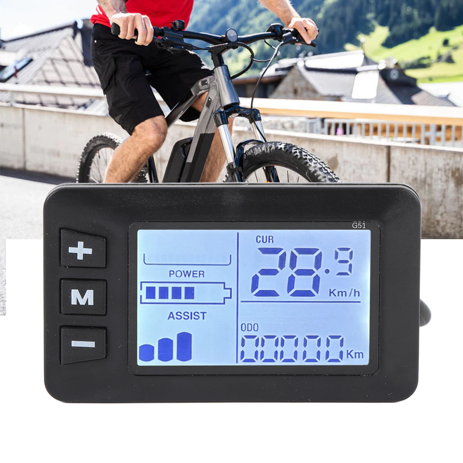 Écran De Contrôle LED KT-880 Pour Vélo électrique 24V 36V 48V – Boost 6 Km/h Et Indicateur De Vitesse 15 Segments