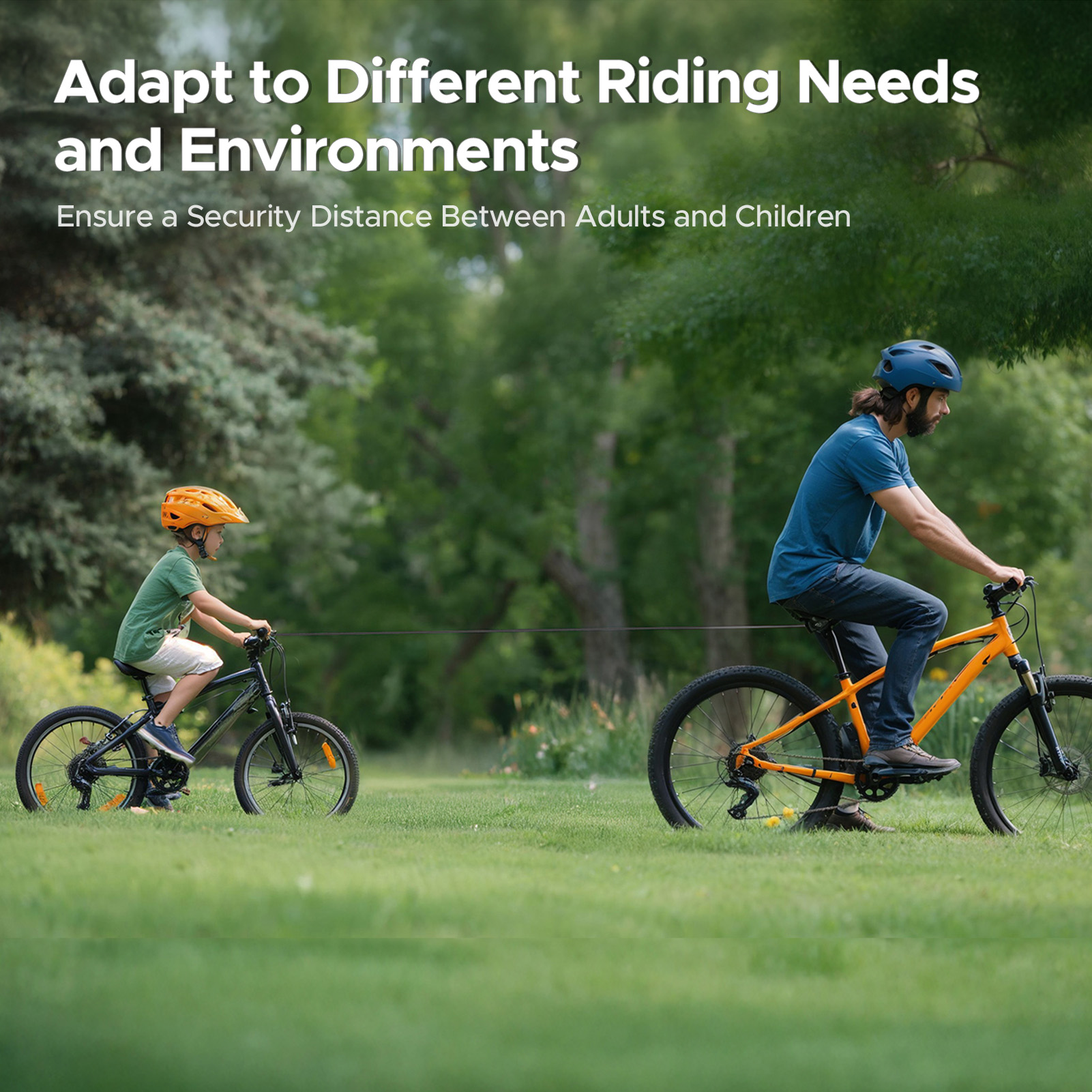 Toddler Bike Attachment to Adult Bike for Family Riding 2.5M100kg Bike Tow Rope# - Picture 25 of 25