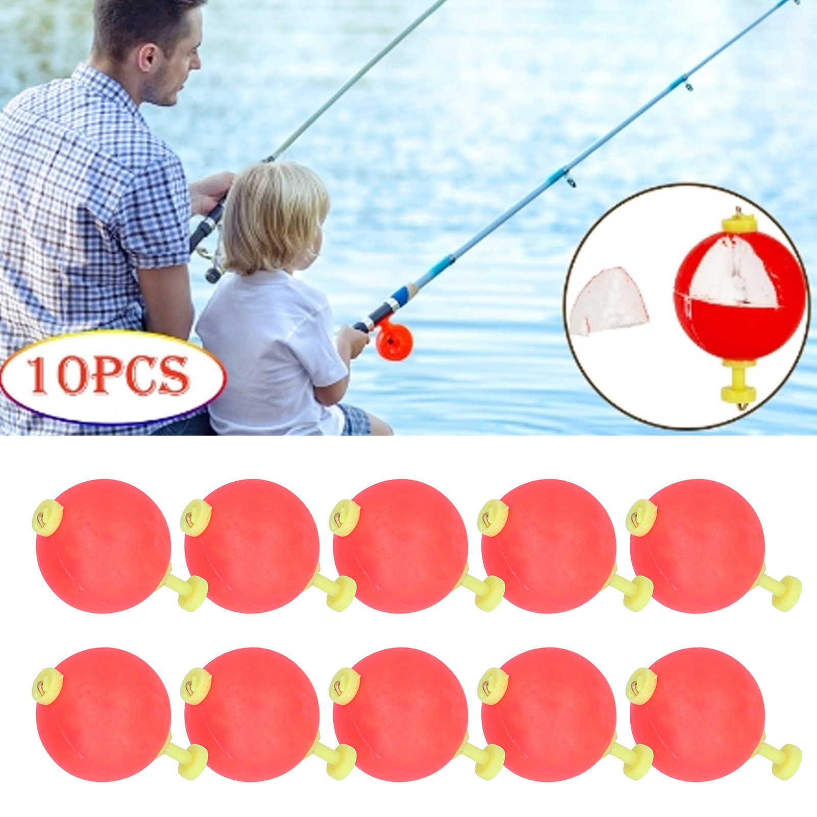 10pcs EVA Fishing Foam Spring Float Bobber MultiPurpose Fish Feed Baits Acce - Picture 24 of 28