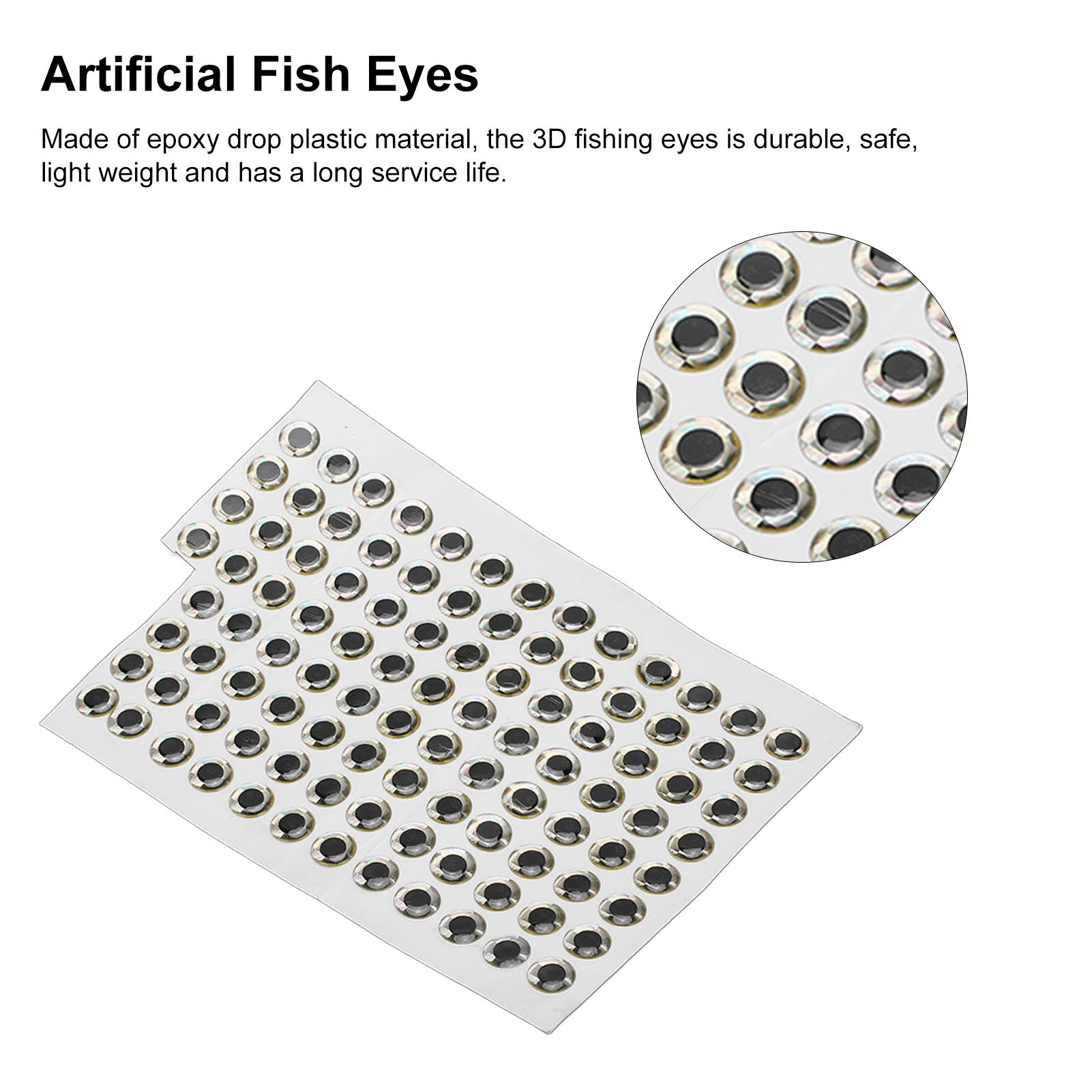 100pcs 10mm Fishing Eyes Fish Eyes Sticker Fishing Tackle Fishing Lure - Picture 13 of 18