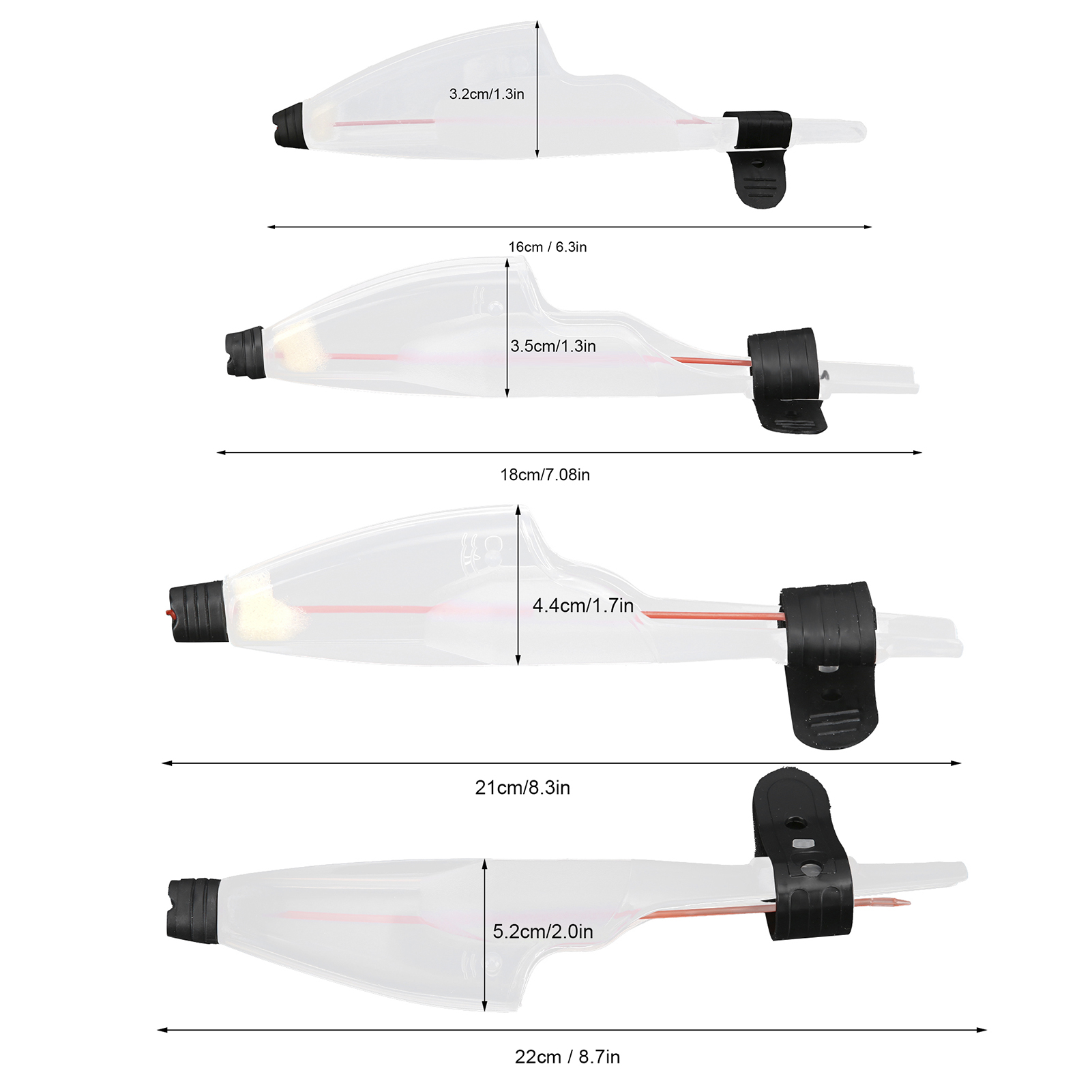 5pcs Plastic Telescopic Fishing Rod Tip Cap Cover Fishing Pole Top Protector