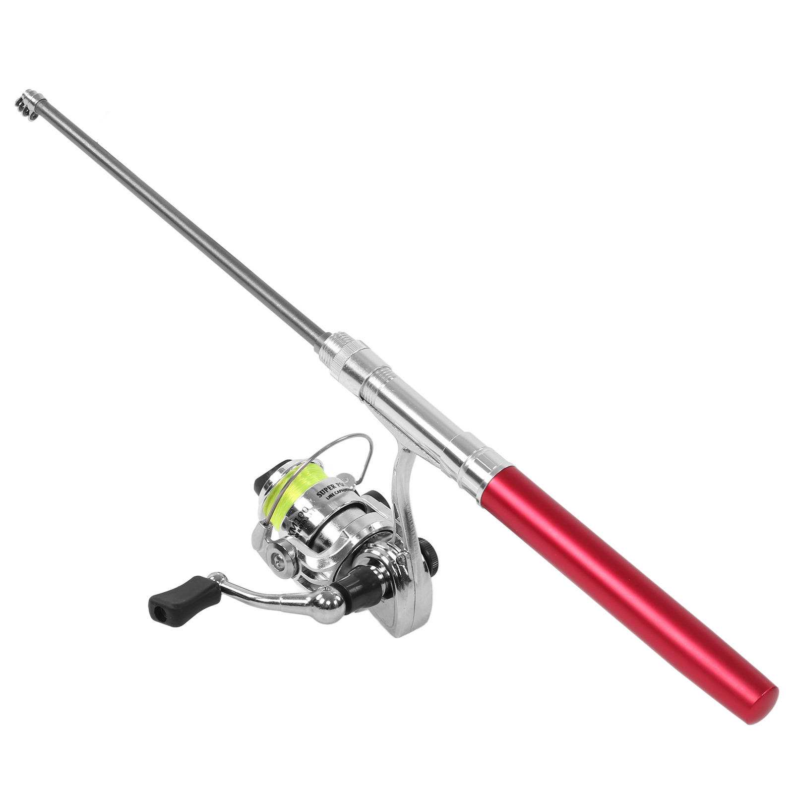 Portable Mini Pen Shape Fishing Rod Pole Pocket Retractable Fishing Rod  With Ree