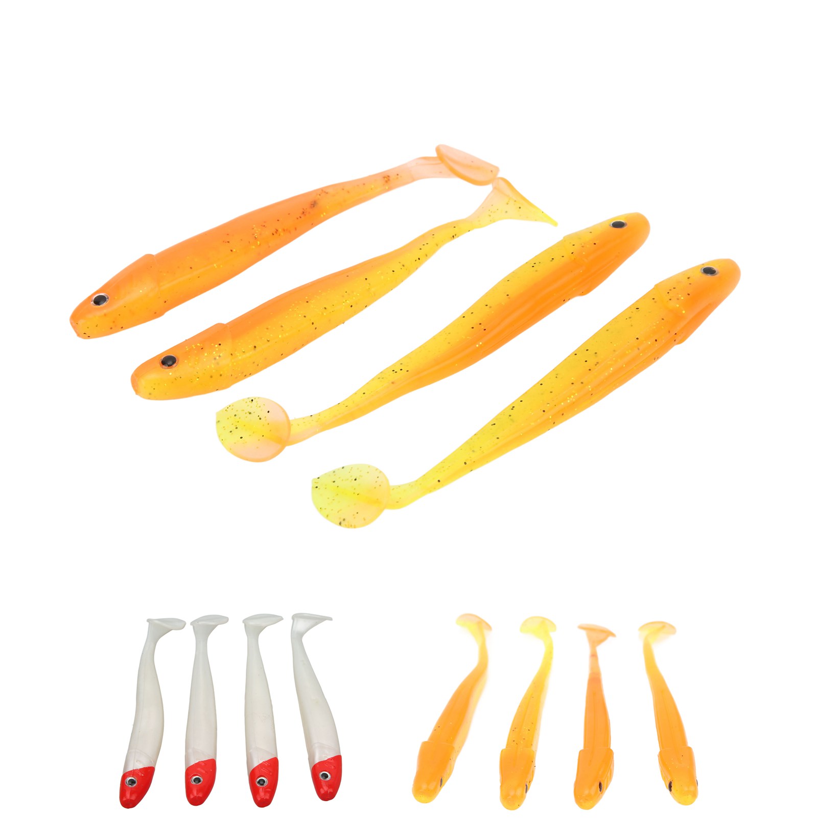 4 PCS Fishing Soft Lures T Tail Fish Curled Tail Maggot Soft Baits Sea Fishi - Picture 27 of 30