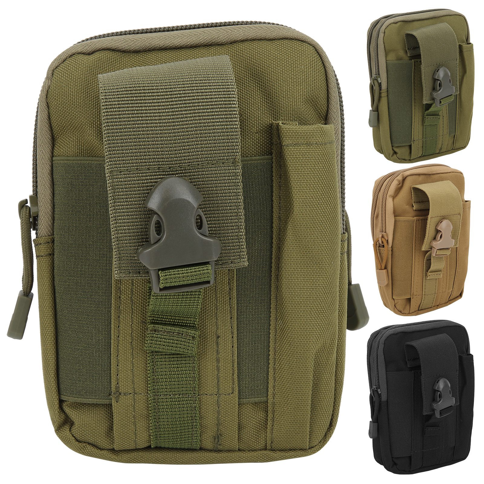 Molle Pouch EDC Belt Waist Bag Outdoor Multipurpose Military Waist Pack With Cel - Zdjęcie 18 z 20