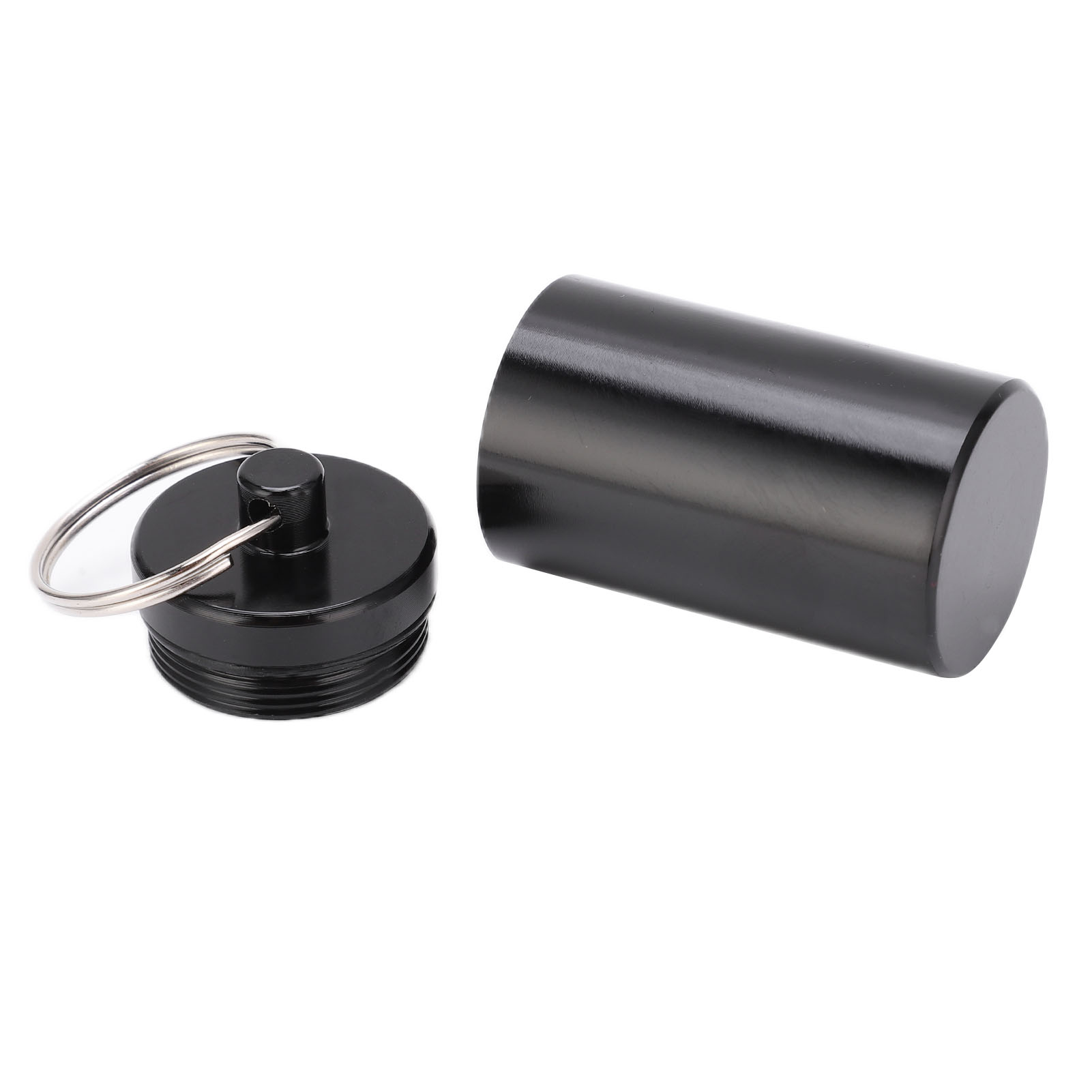 Aluminum Alloy Medicine Container Keychain Pill Holder For Outdoor Camping