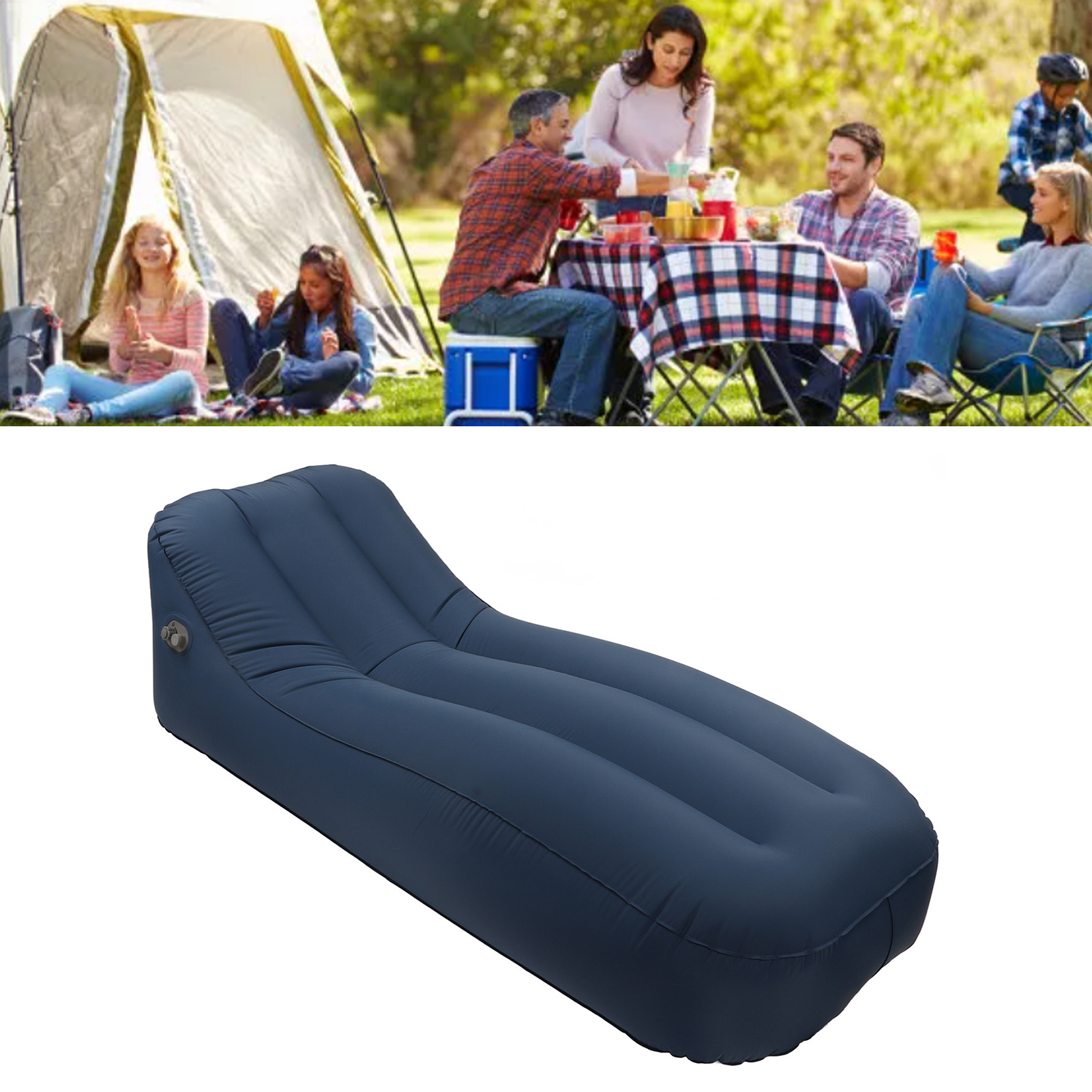 (RoyalBlue)Self Inflating Sleeping Pad Camping Sleeping Mattress Portable