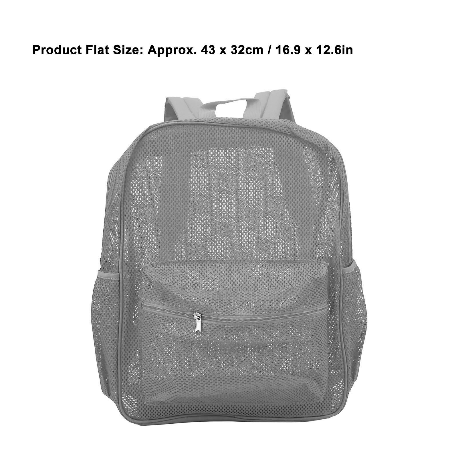 Mesh Backpack Heavy Duty Lightweight Large Capacity Washable See Through