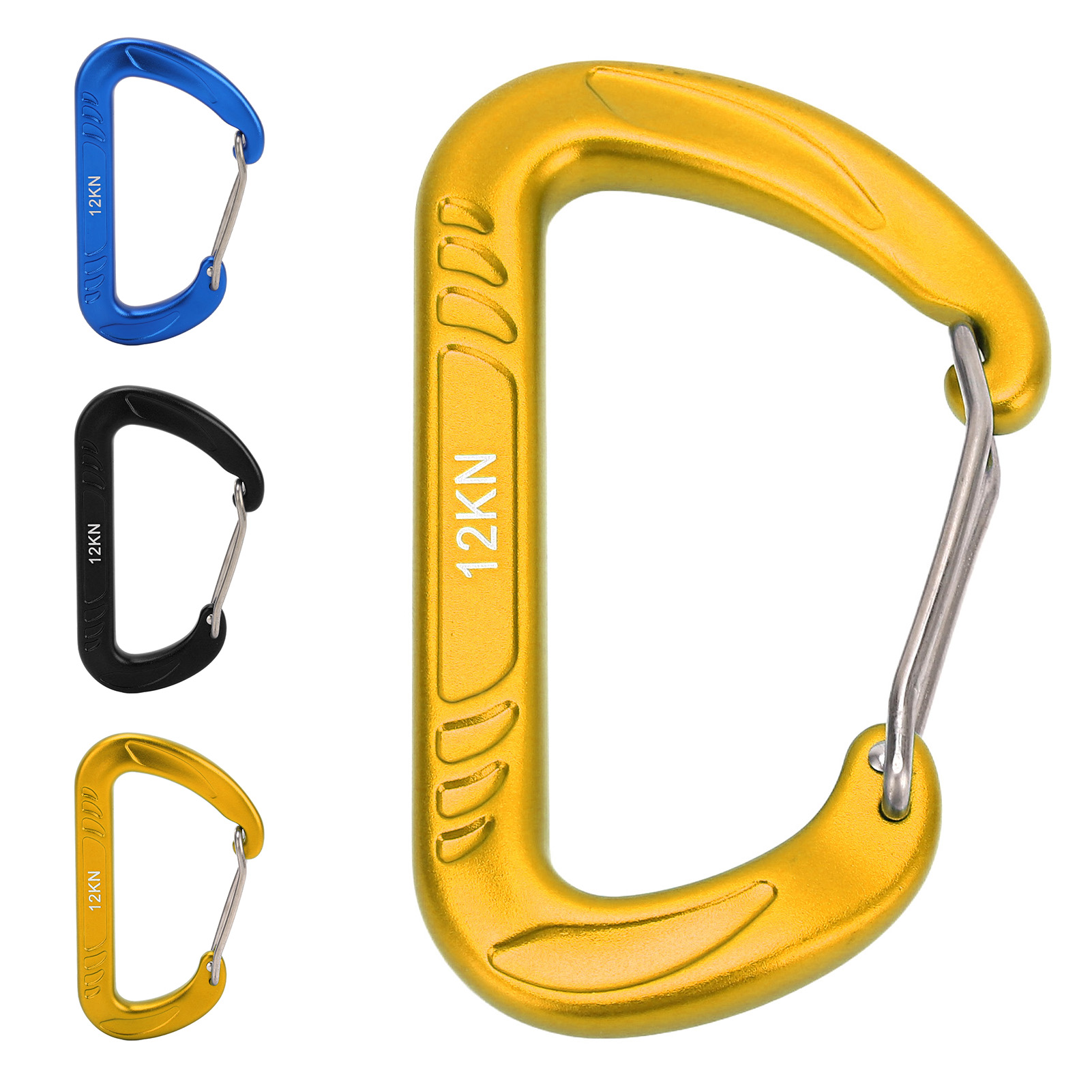 Quick Buckle D Shape Palm Size 12KN Climbing Carabiner Climbing Equipment Ac_ss - Picture 18 of 21