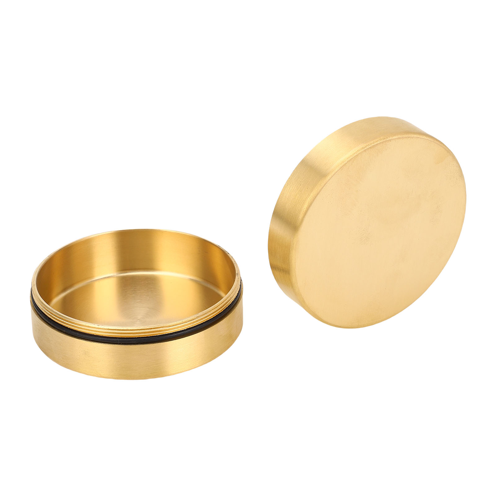 Round Brass Sealed Box Water Proof Dust Damp Proof Portable Outdoor Jewelry - Picture 13 of 24