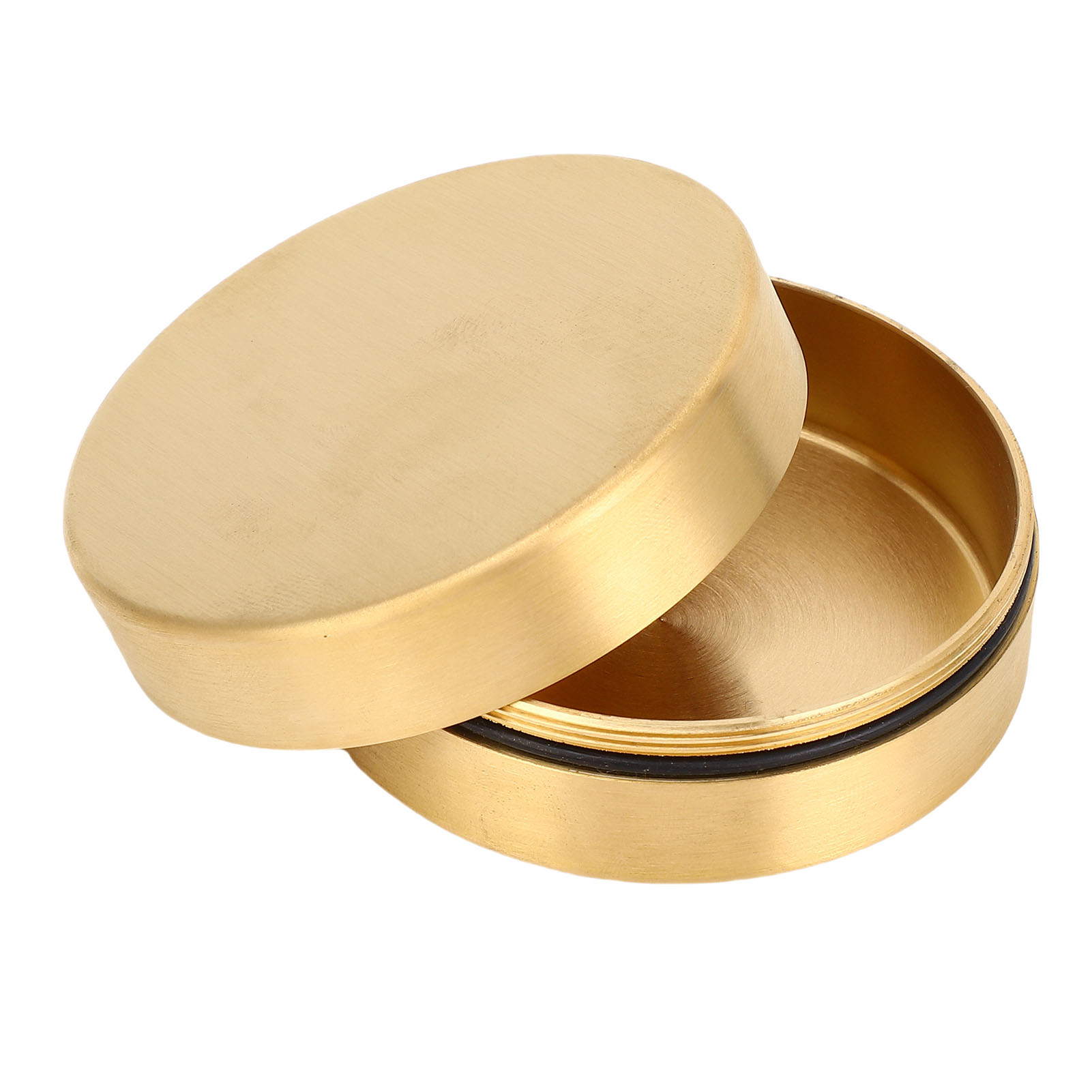 Round Brass Sealed Box Water Proof Dust Damp Proof Portable Outdoor Jewelry - Picture 24 of 24