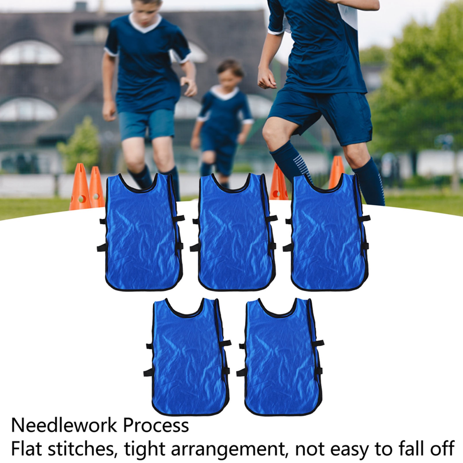 5PCS Kids Training Vests Sleeveless Practice Pinnies for Football SPORTS - Picture 16 of 18