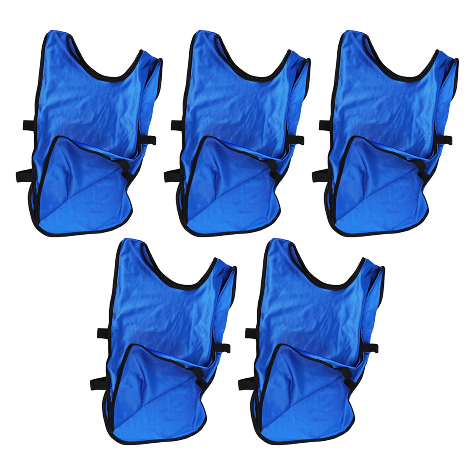 Kids Training Vest Sleeveless Practice Pinnies Round Neck Team Tank 5pack - Picture 16 of 18