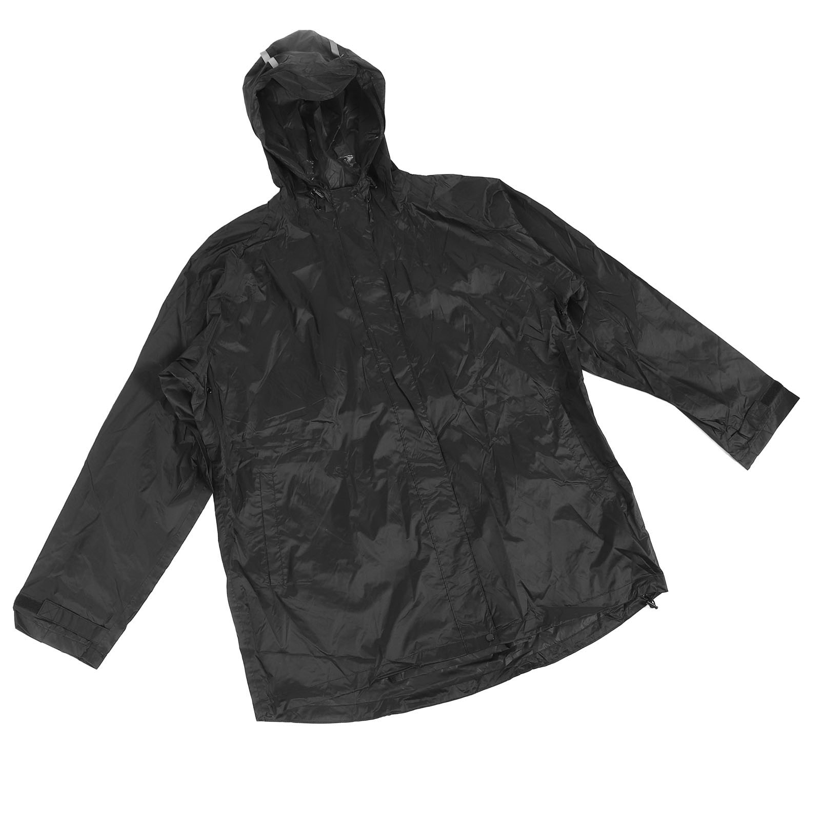 Men Rain Jacket Reflective Wind Proof Waterproof PVC Hooded Raincoat for Hiking - Picture 19 of 24