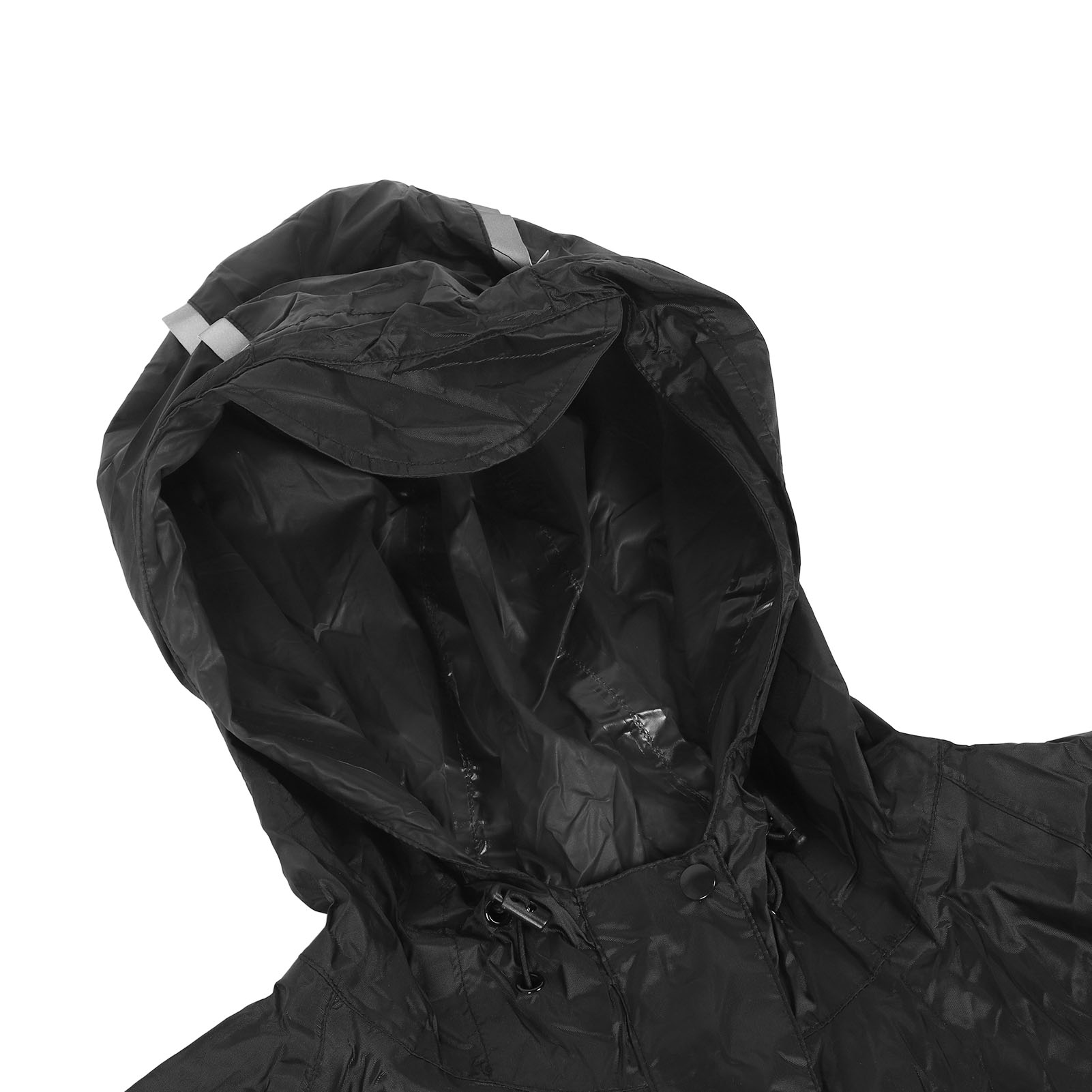 Men Rain Jacket Reflective Wind Proof Waterproof PVC Hooded Raincoat for Hiking - Picture 20 of 24
