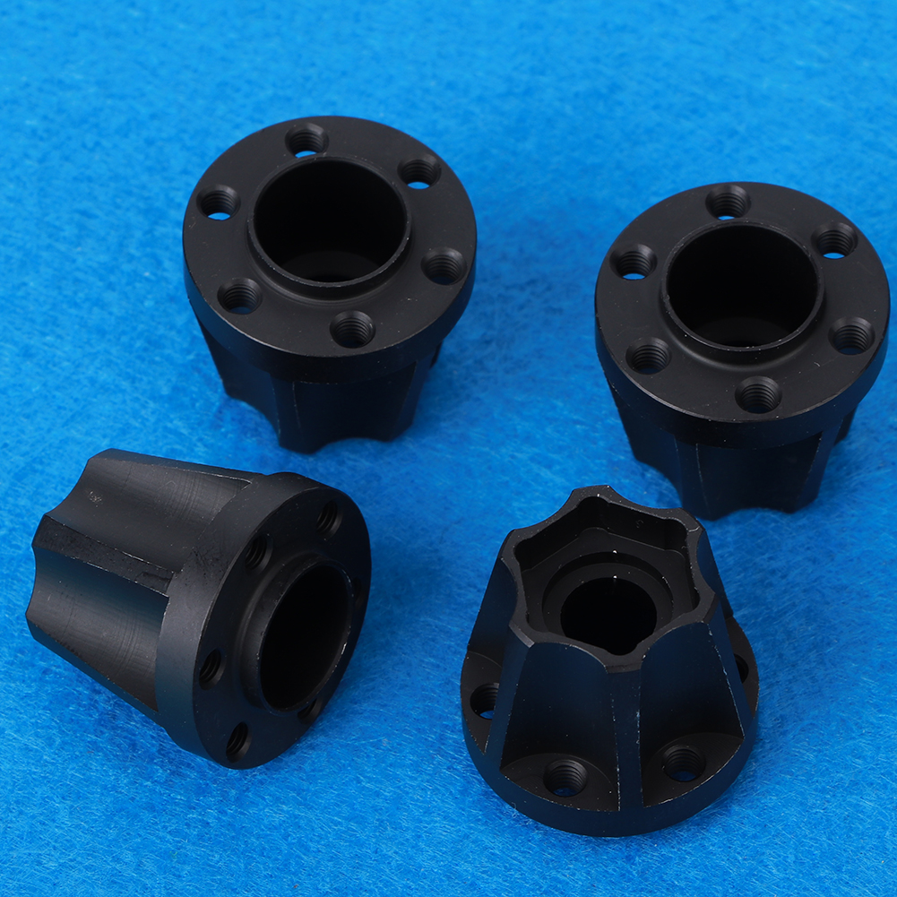 4pcs RC Car Wheel Hex Hubs Wheel Adapter Black Fit For SCX10 1/10 RC Crawler