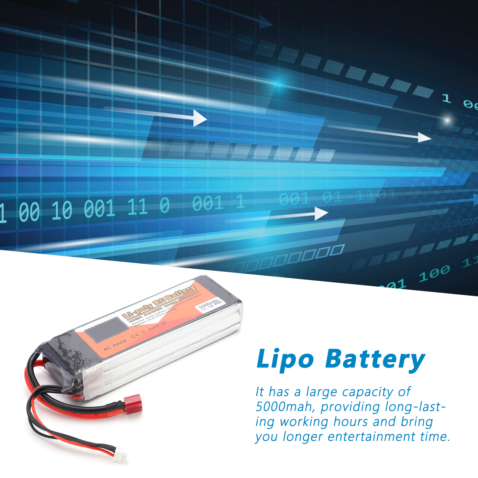 (11.1V 5000mAh 3S 40C Lipo-Akku Mit T-Plug-RC-Batterie Für RC Car Boat Helic TY - Bild 20 von 23
