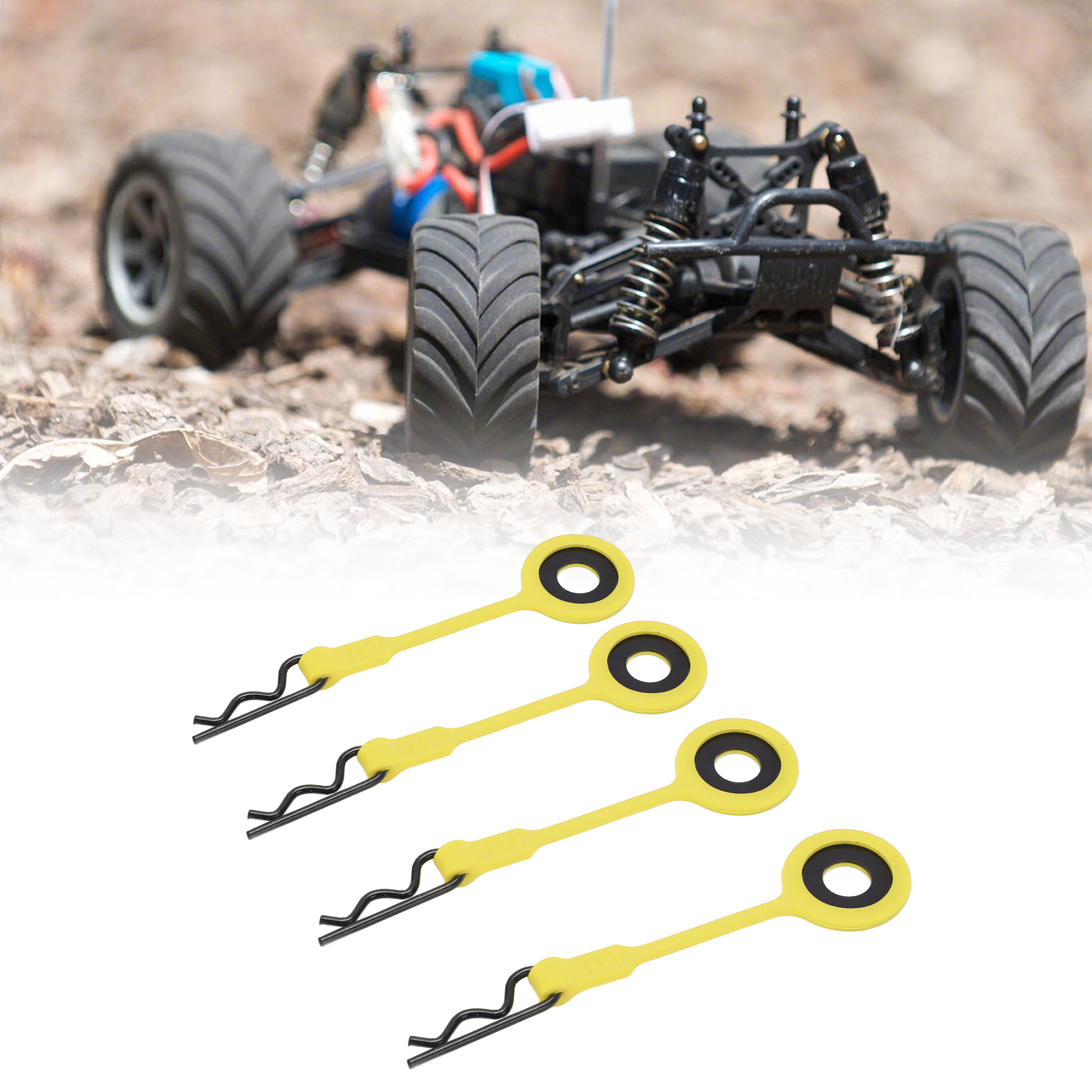 4PCS RC Body Clips Pins RC Car Shell Body Fixed Clips Retainer Silicone Metal - Picture 15 of 26