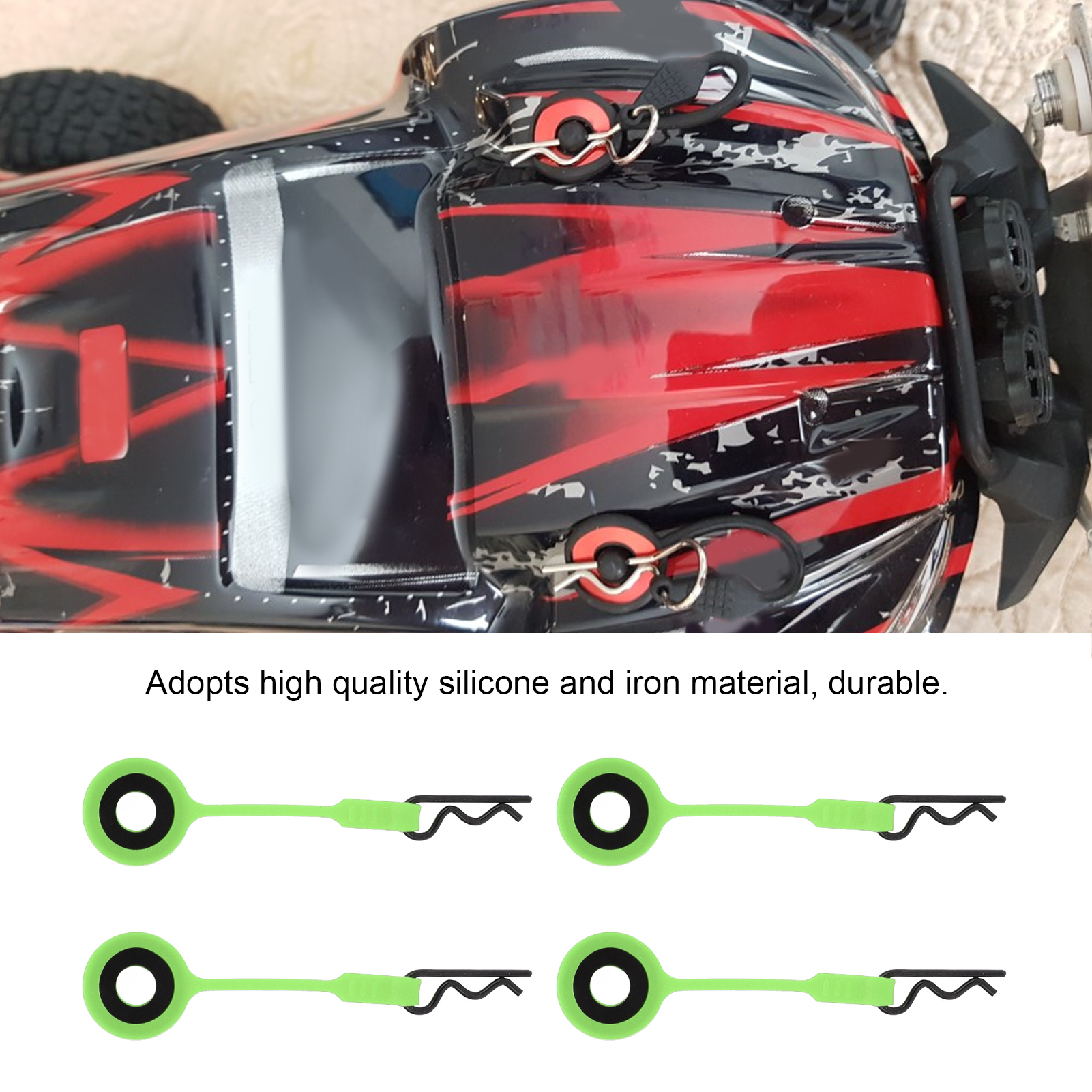 4PCS RC Body Clips Pins RC Car Shell Body Fixed Clips Retainer Silicone Metal - Picture 25 of 26