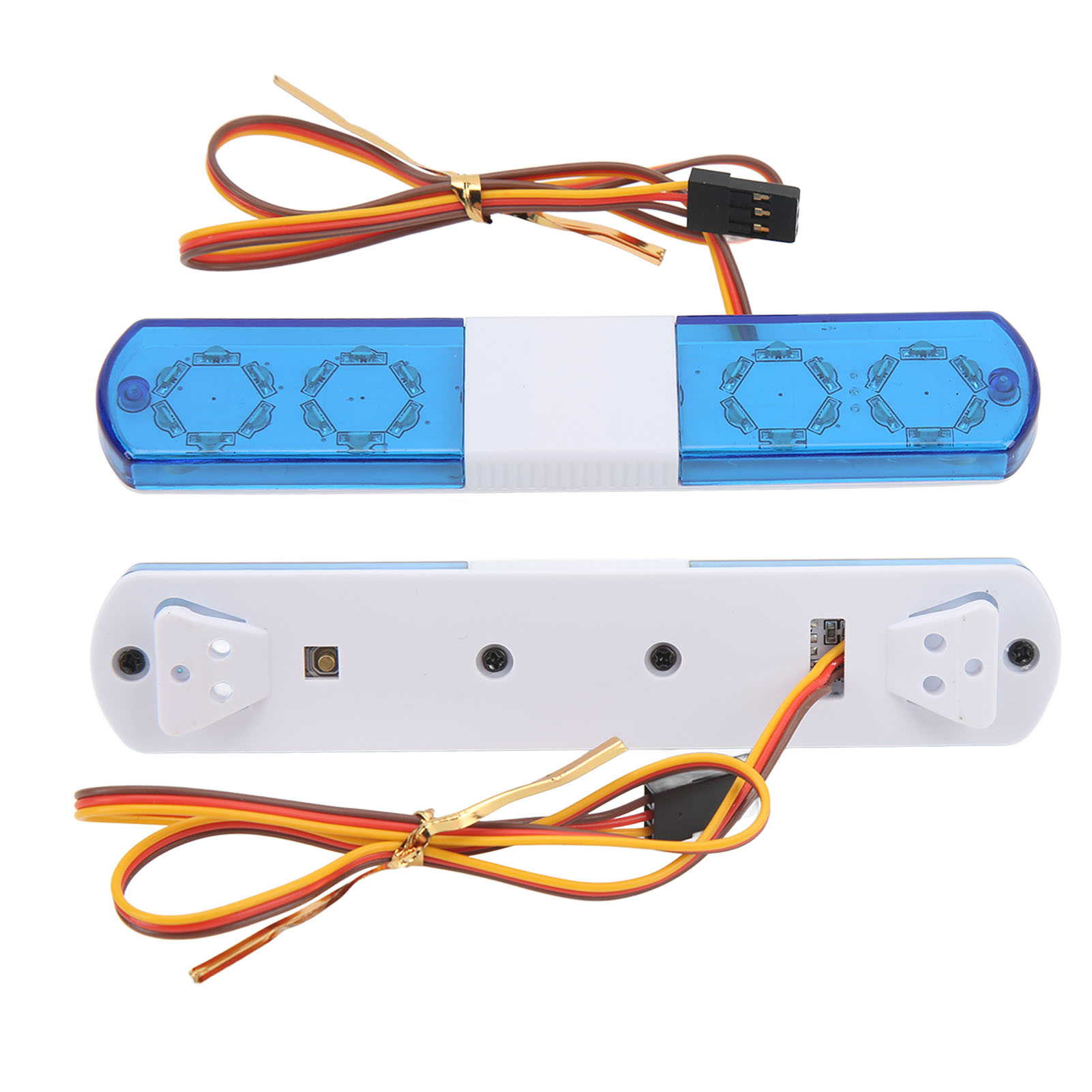 LED Police Light Simulation Design 4 Modes Strobe Light for 1/8 1/10 RC Cars - Picture 24 of 24
