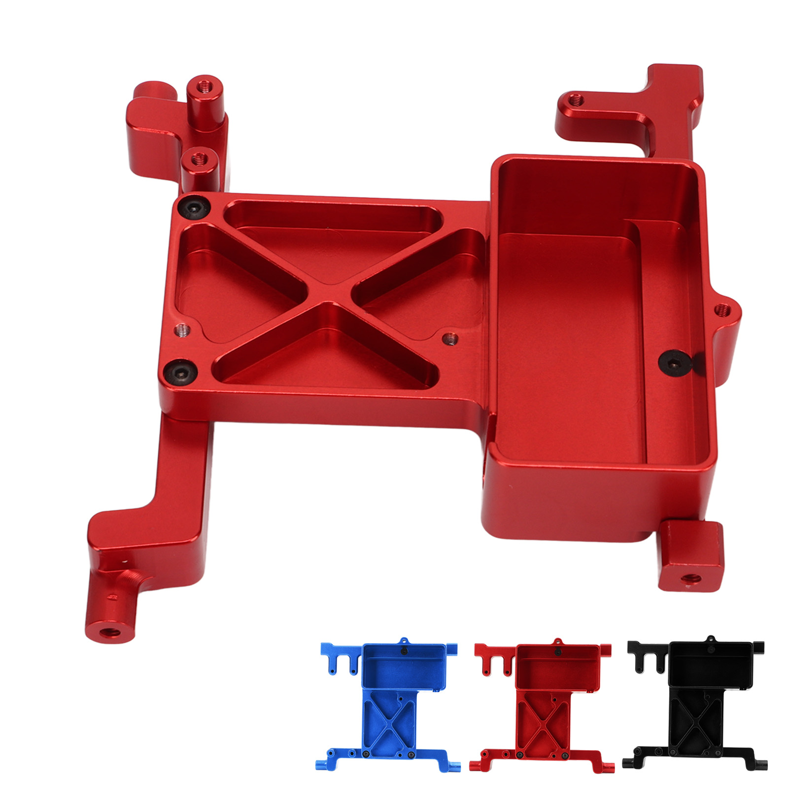 ZAICOLER Servo Mounting Bracket, RC Fixed Servo Mount Bracket Replacement RC Metal Servo Mount SCX6 Upgrades RC Car Accessories For SCX6 1/6 Aluminium Alloy Servo Fixed Bracket (Black