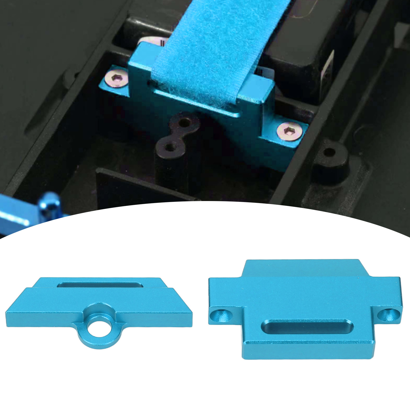 RC Battery Mount Plate with Strap for Traxxas 1/10 Slash 2WD 5822 5822A Chassis