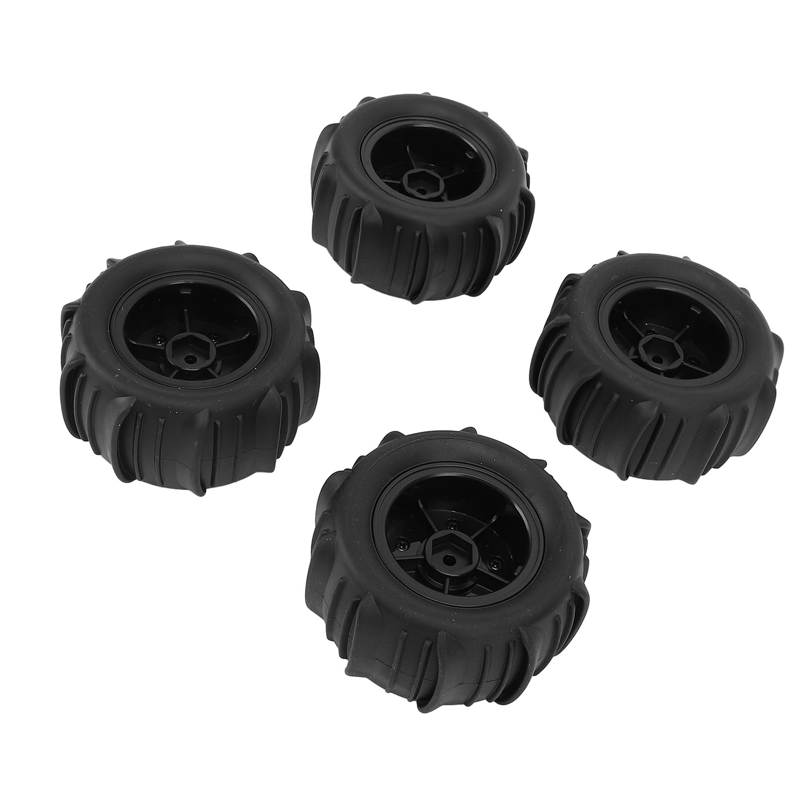 Jeu De 4 Pneus Et Roues Arrière – Compatible 124017 1/12 – Pièces De Rechange En Matériau Composite – Pour Voiture RC