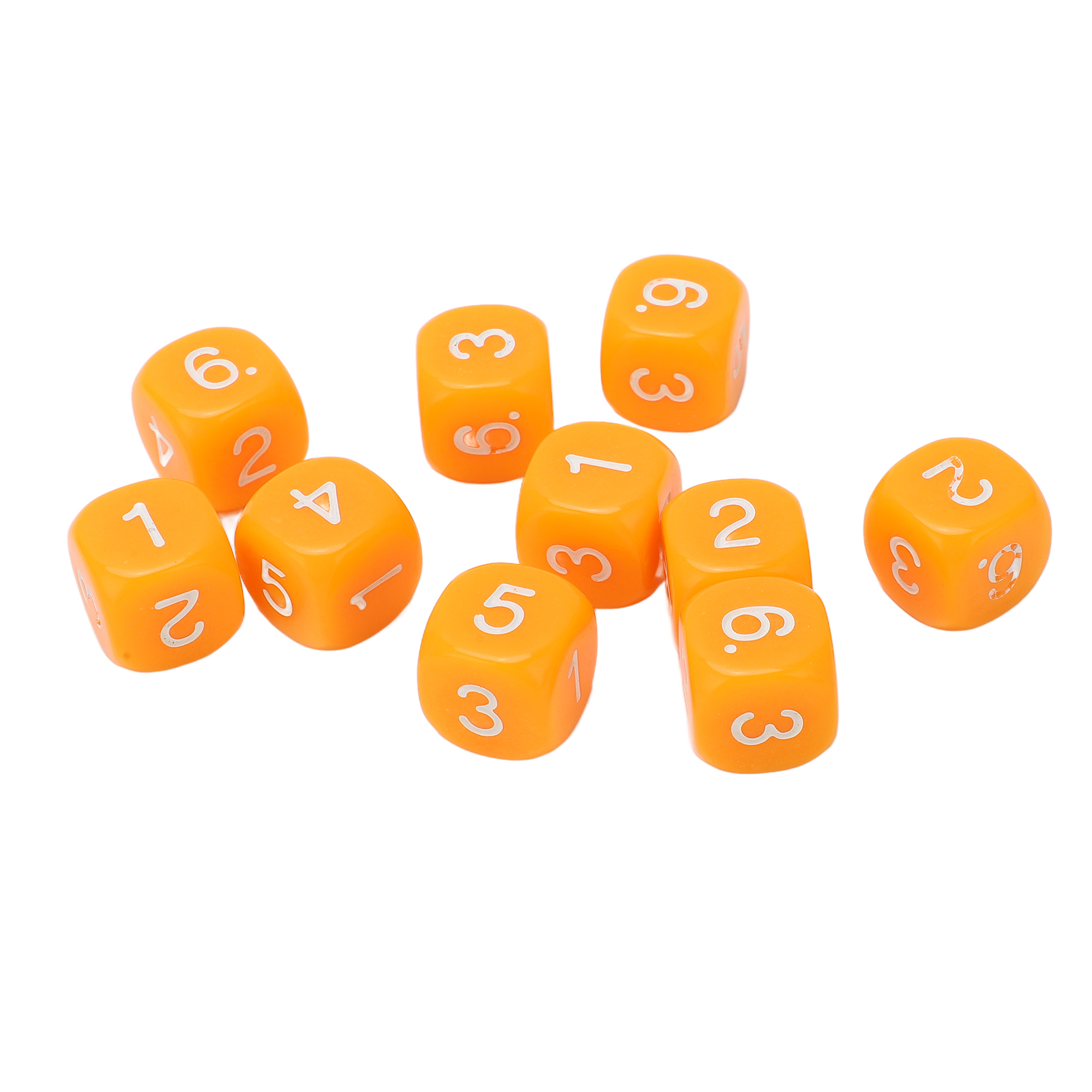 20PCS 6 Sides Number Dice Round Corner Design Plastic Dice Set Board Game