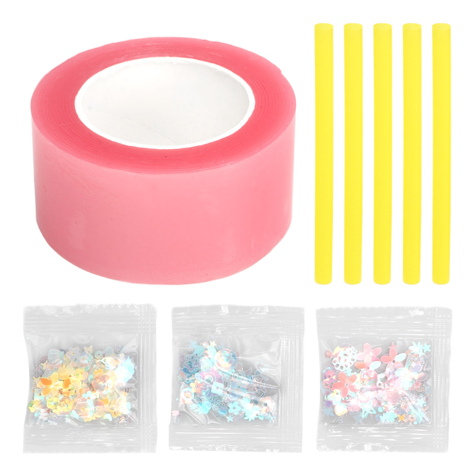 Nano Tape Bubble Kit with Straws and Decorative Fillings DIY Double Sided Nano