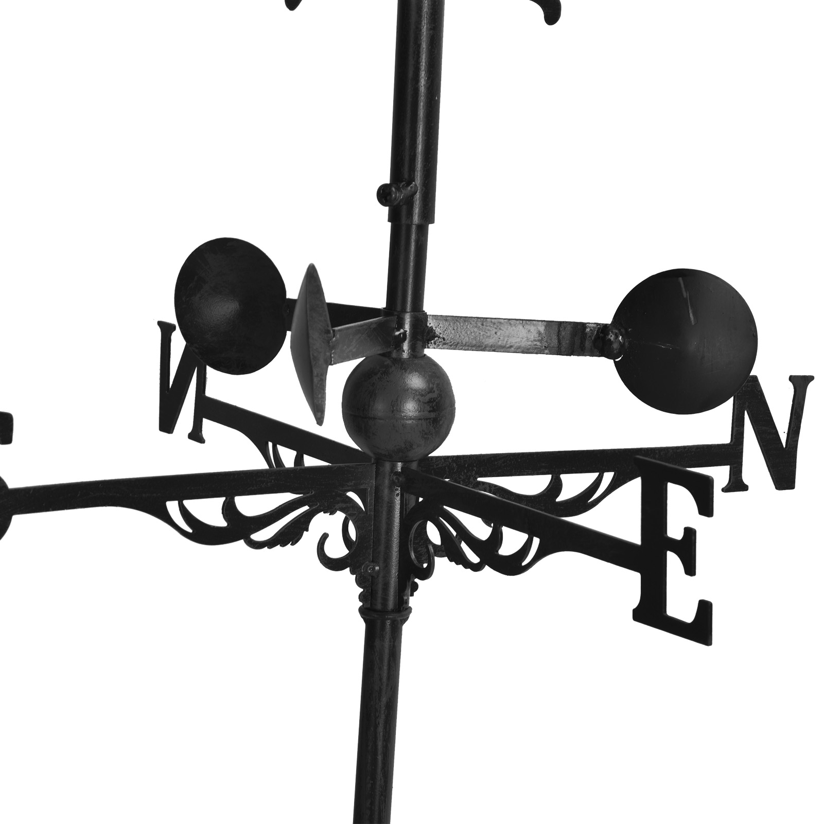 (Cock)Lawn Weather Vane Wrought Iron Weather Vane Wind Direction Vane For