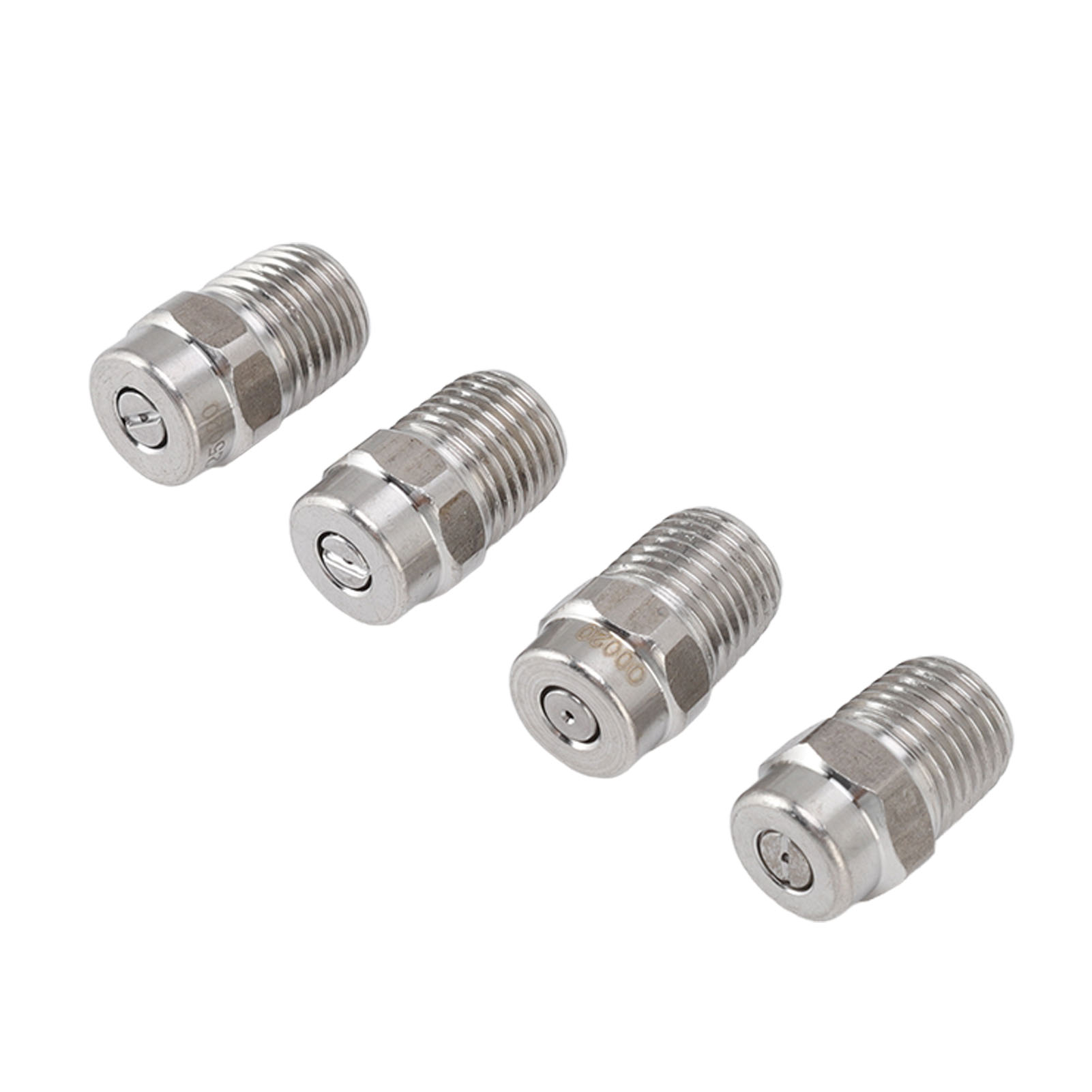 NEW 4Pcs Threaded Nozzles 22mm 304 Stainless Steel G1/4 External Thread Pressure