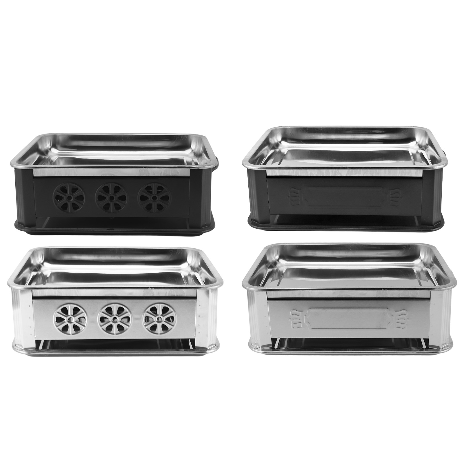 Fish Charcoal Alcohol Stove Rectangular 2.2‑4.4lb Fish Stainless Steel M Size - Picture 20 of 21