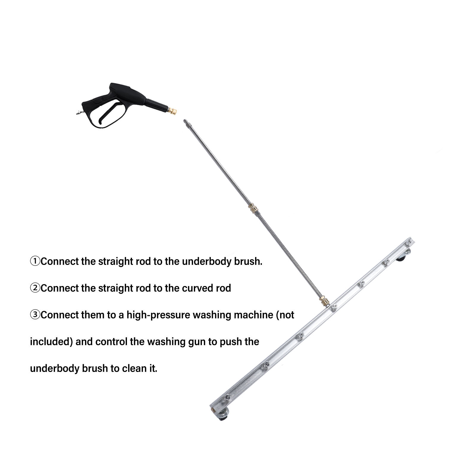 39.37inch Pressure Washer Cleaner Stainless Steel 1/4inch Quick Connector - Picture 16 of 18