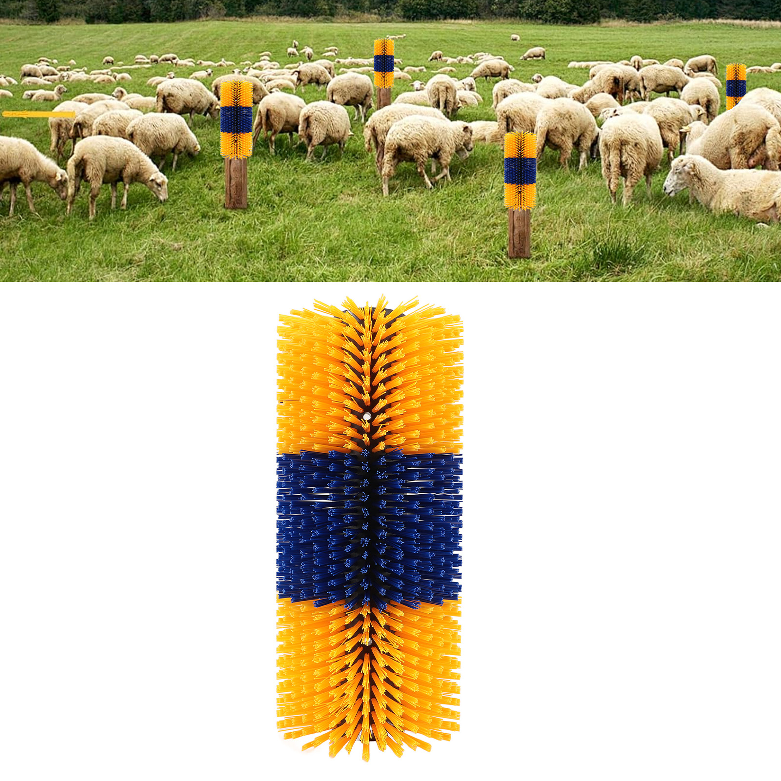 Livestock Scratching Brush 435mm Horse Cow Scratcher Relieve Back Itching - Picture 13 of 18