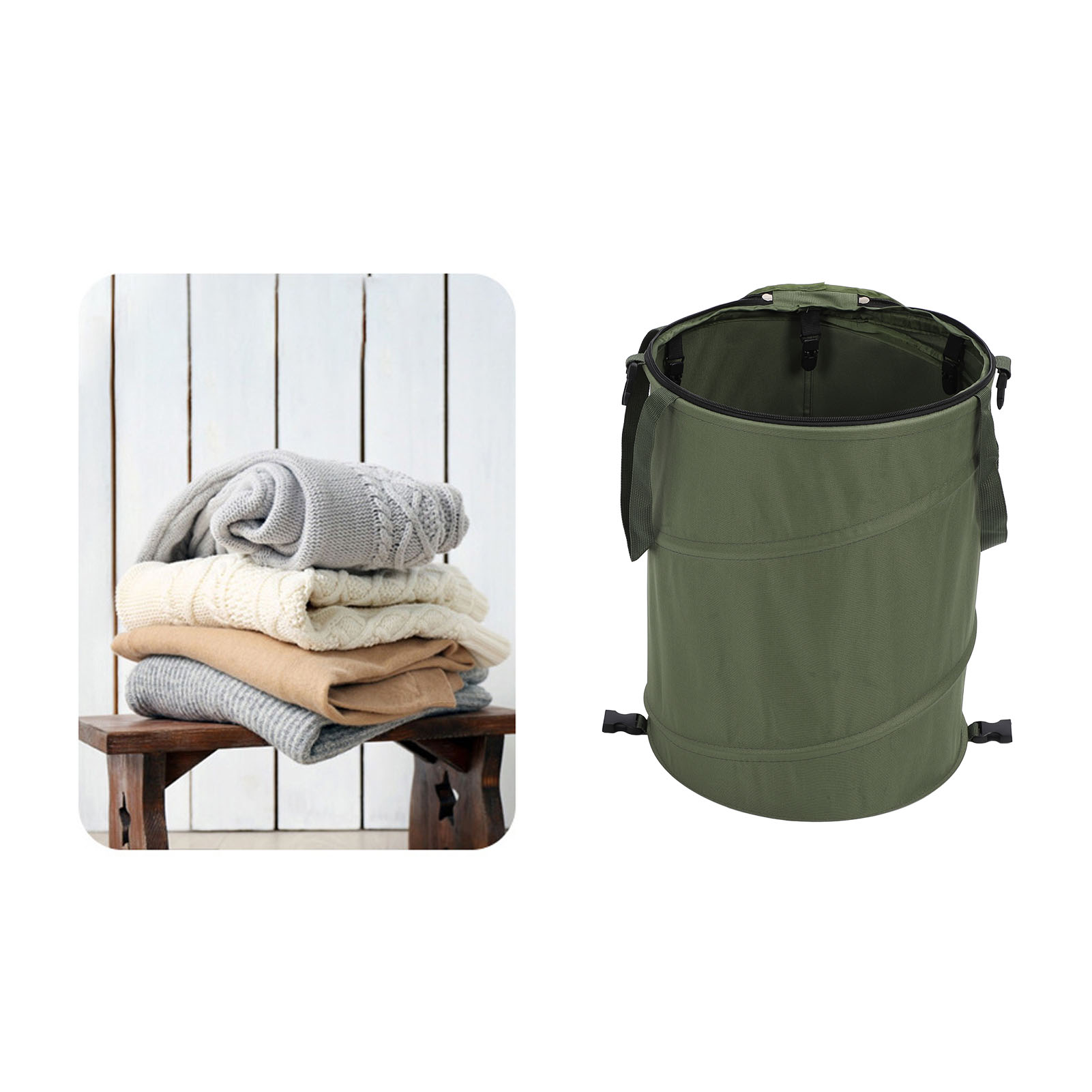 Camping Trash Can Large Capacity Portable Multifunctional 600D Oxford Cloth Pop