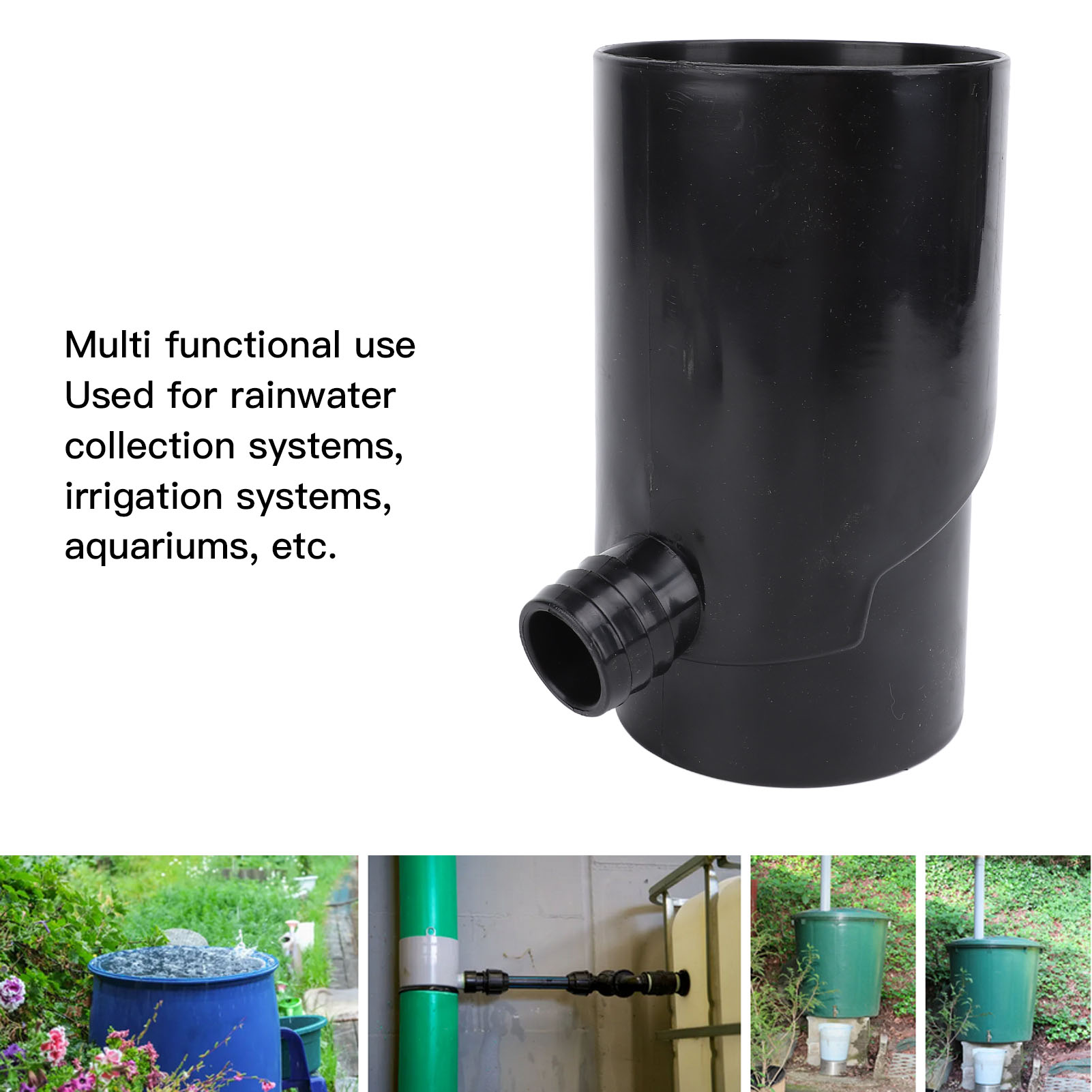 10cm Rainwater Collection System Efficient Round Downspout Diverter For Irrig FF