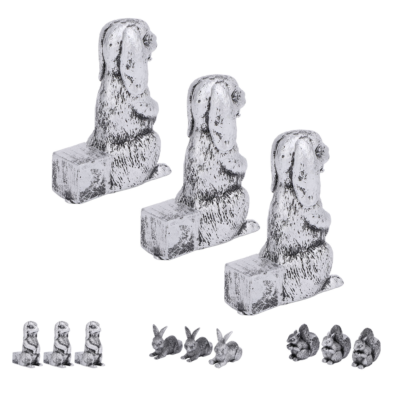 HG 3PCS Flower Pot Decorative Feet Resin Animal Statue Plant Pot Support Feet - Picture 25 of 33