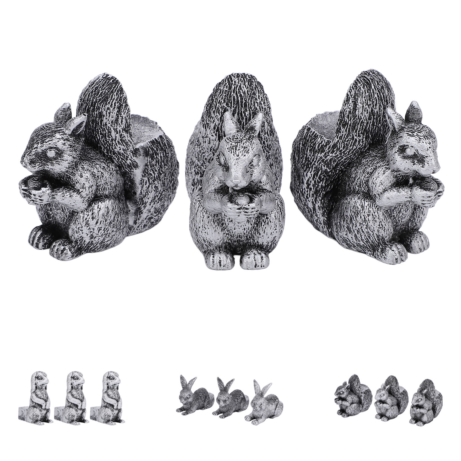 HG 3PCS Flower Pot Decorative Feet Resin Animal Statue Plant Pot Support Feet - Picture 31 of 33