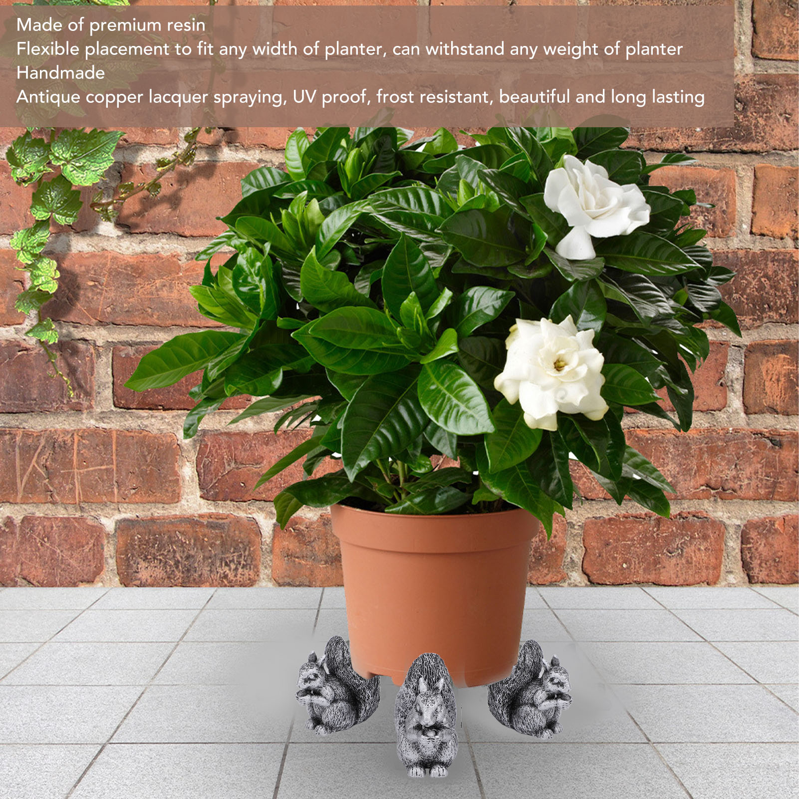 HG 3PCS Flower Pot Decorative Feet Resin Animal Statue Plant Pot Support Feet - Picture 32 of 33