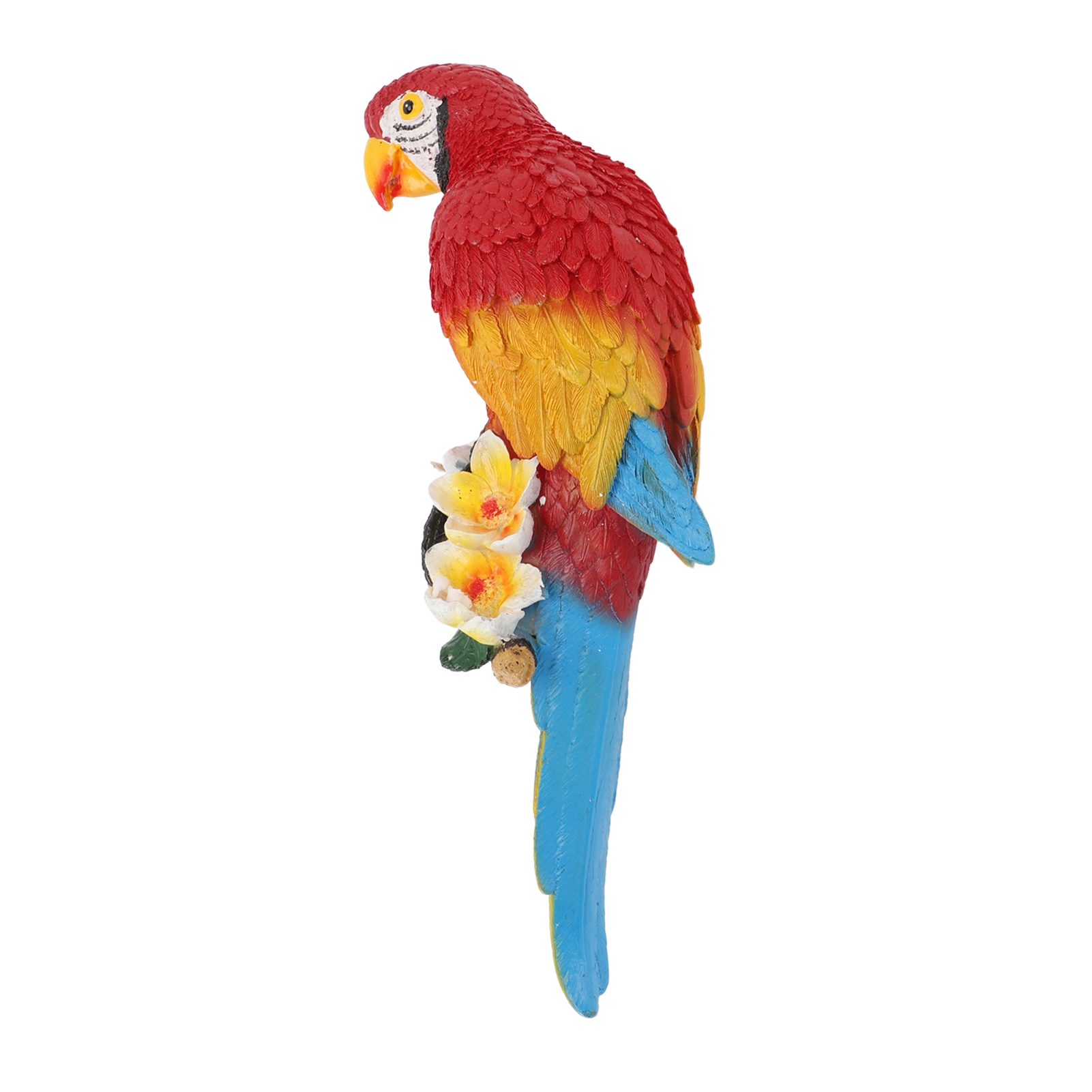 Resin Bird Figurine Decorative Parrot Sculpture for Indoor Outdoor Living Room - Picture 14 of 21